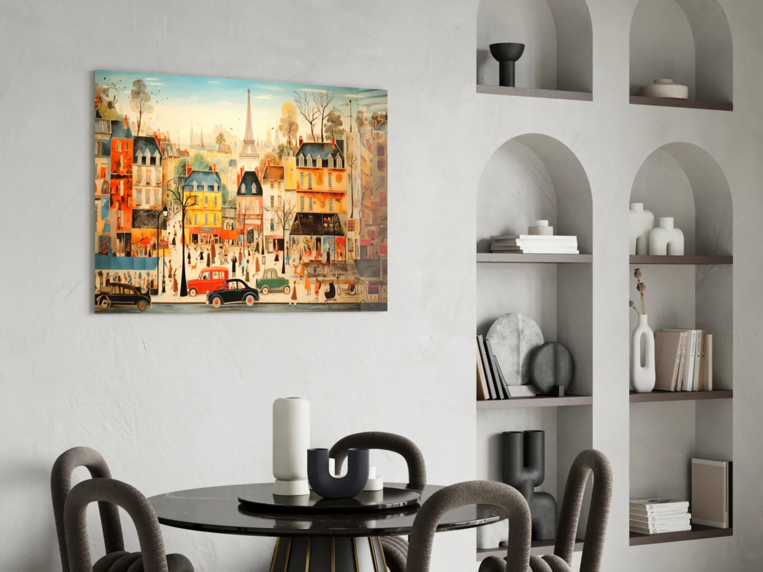Paris' City Life Glass Wall Art|| Designer's Collection - Image 6