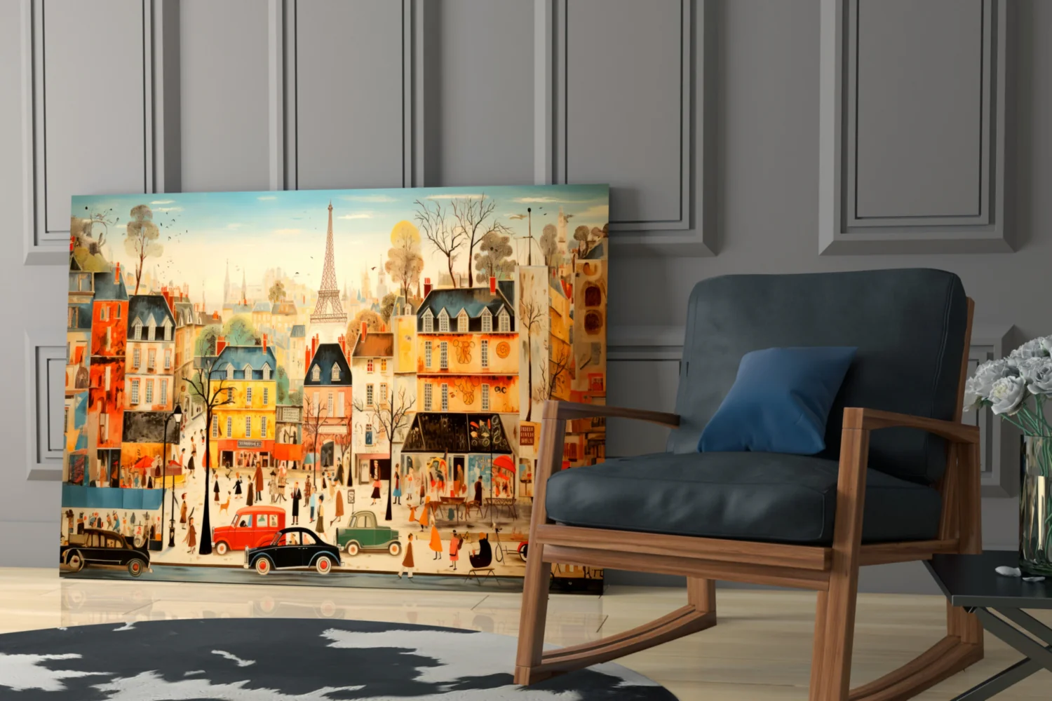 Paris' City Life Glass Wall Art|| Designer's Collection - Image 7