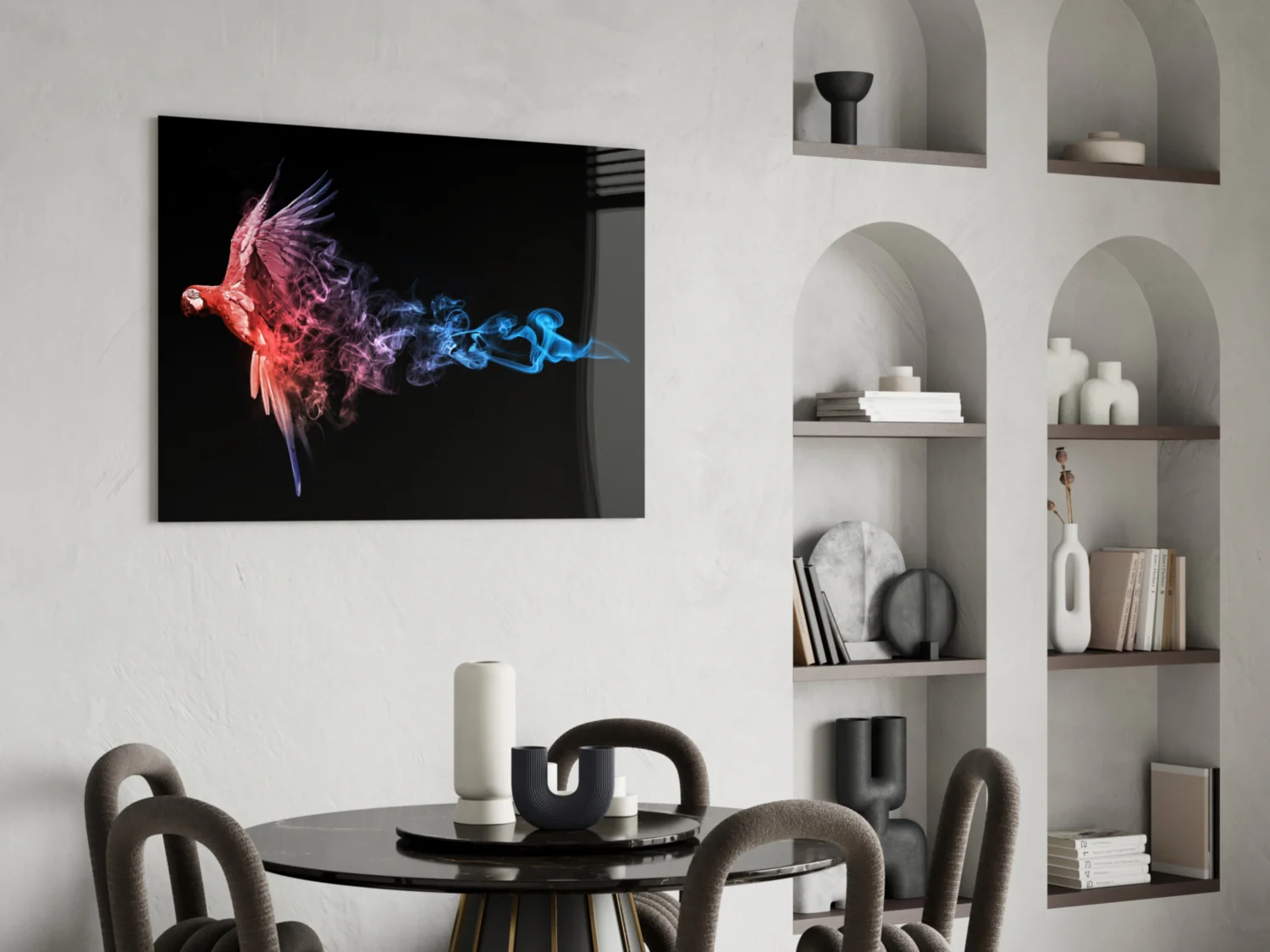 Parrot Smoke Fire Ice Glass Wall Art - Image 5