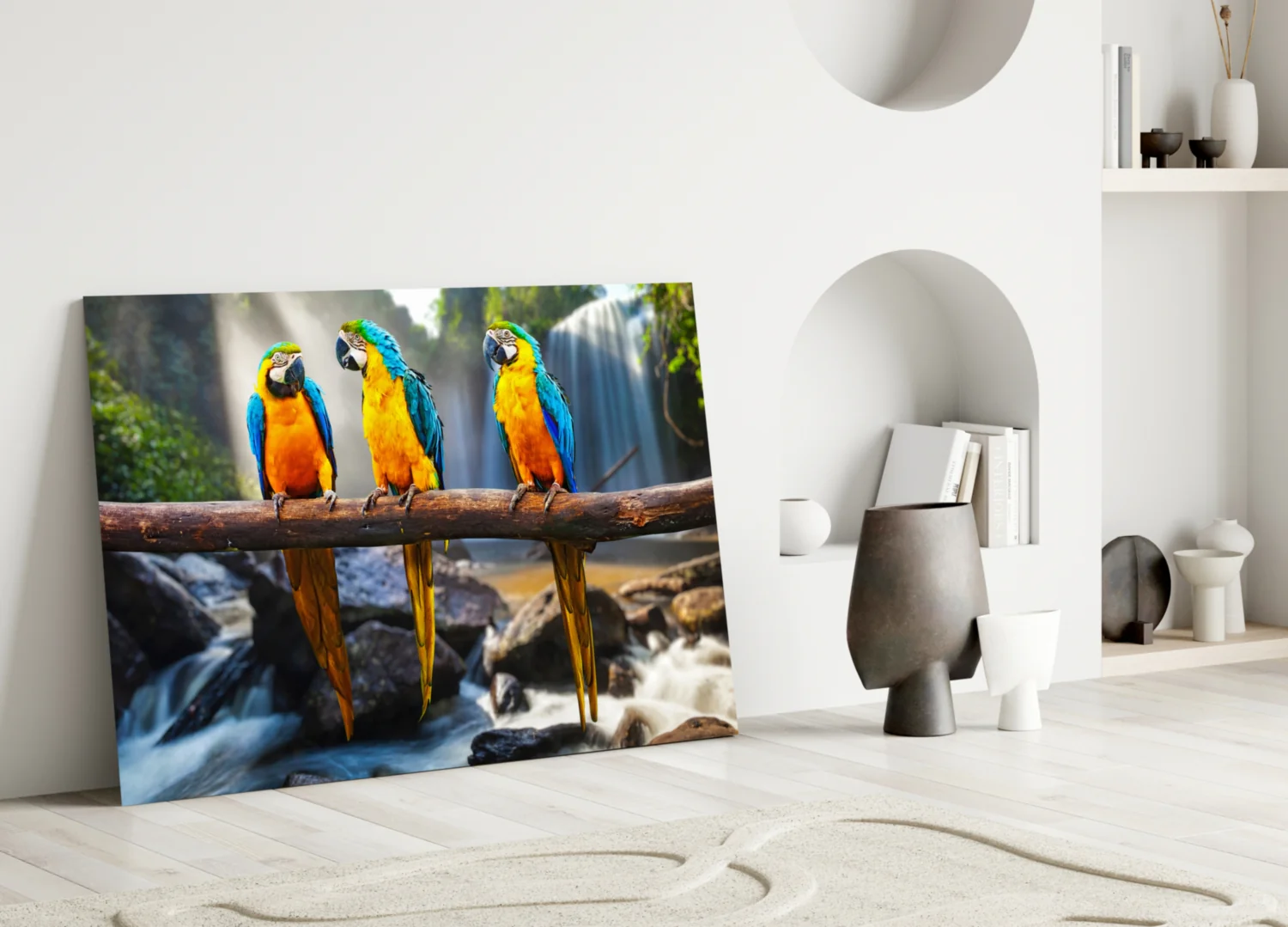 Parrots Glass Wall Art - Image 3