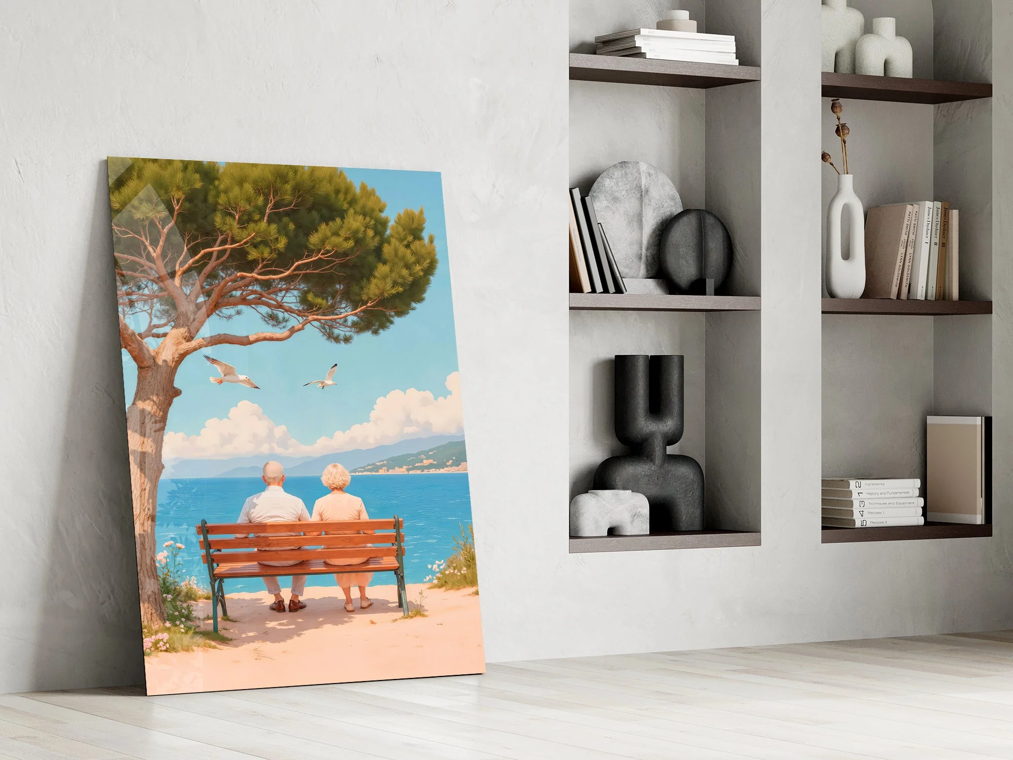 Peaceful Seaside View Glass Wall Art - Image 7