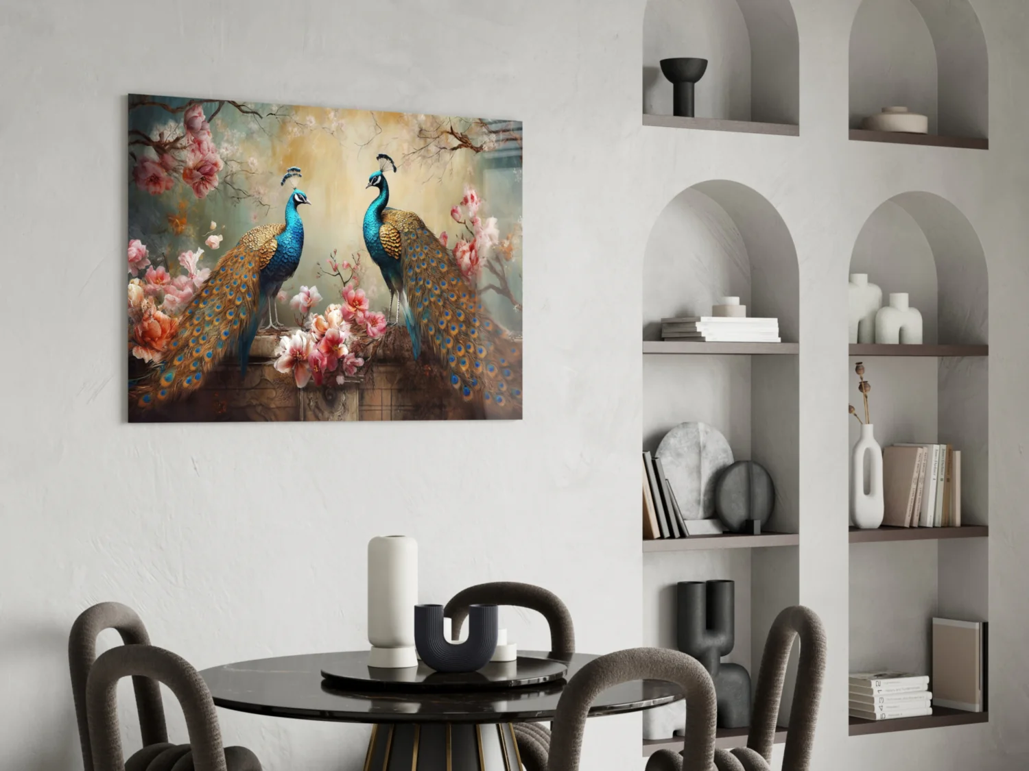 Peacock Glass Wall Art - Image 5