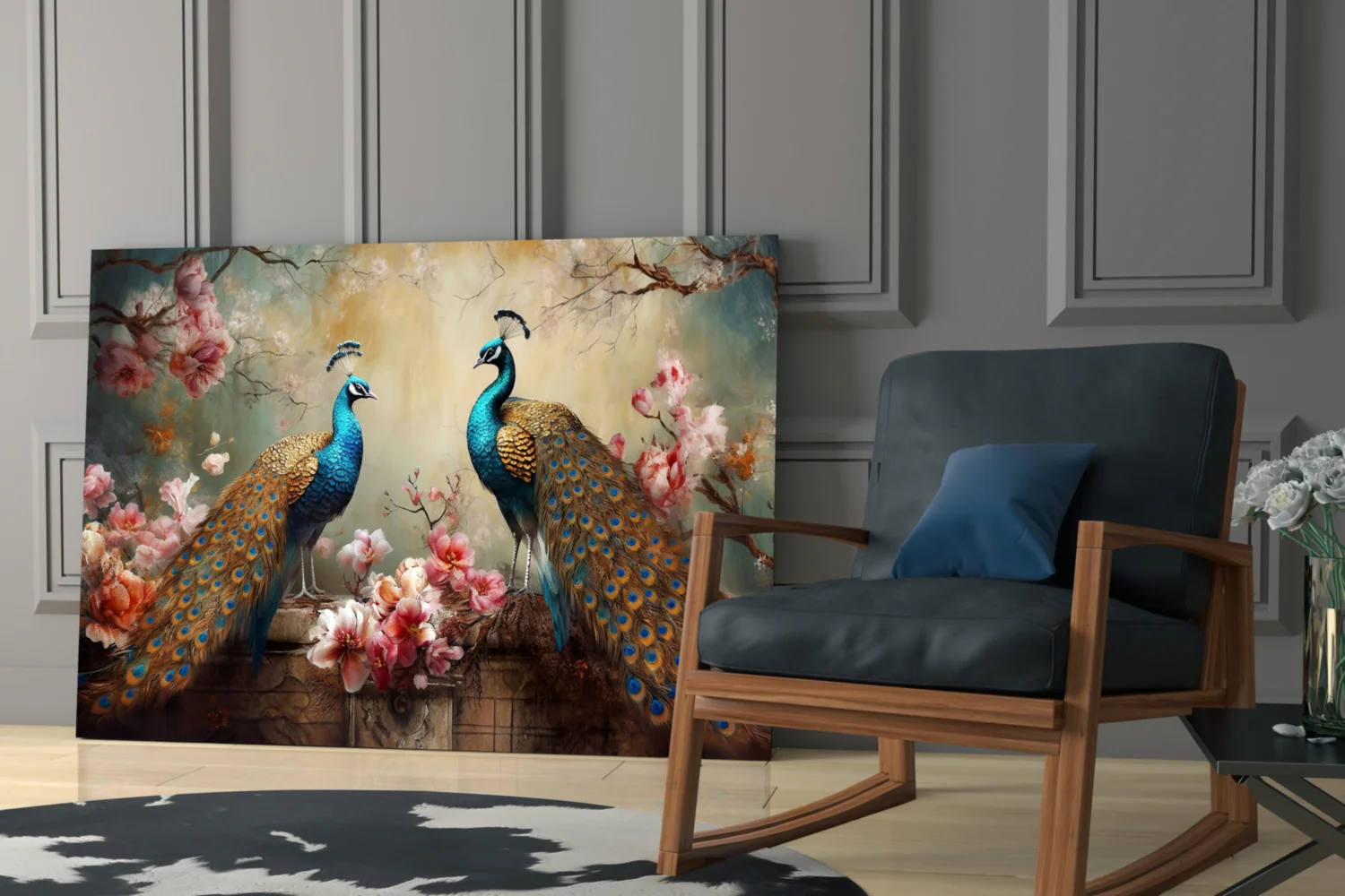 Peacock Glass Wall Art - Image 6