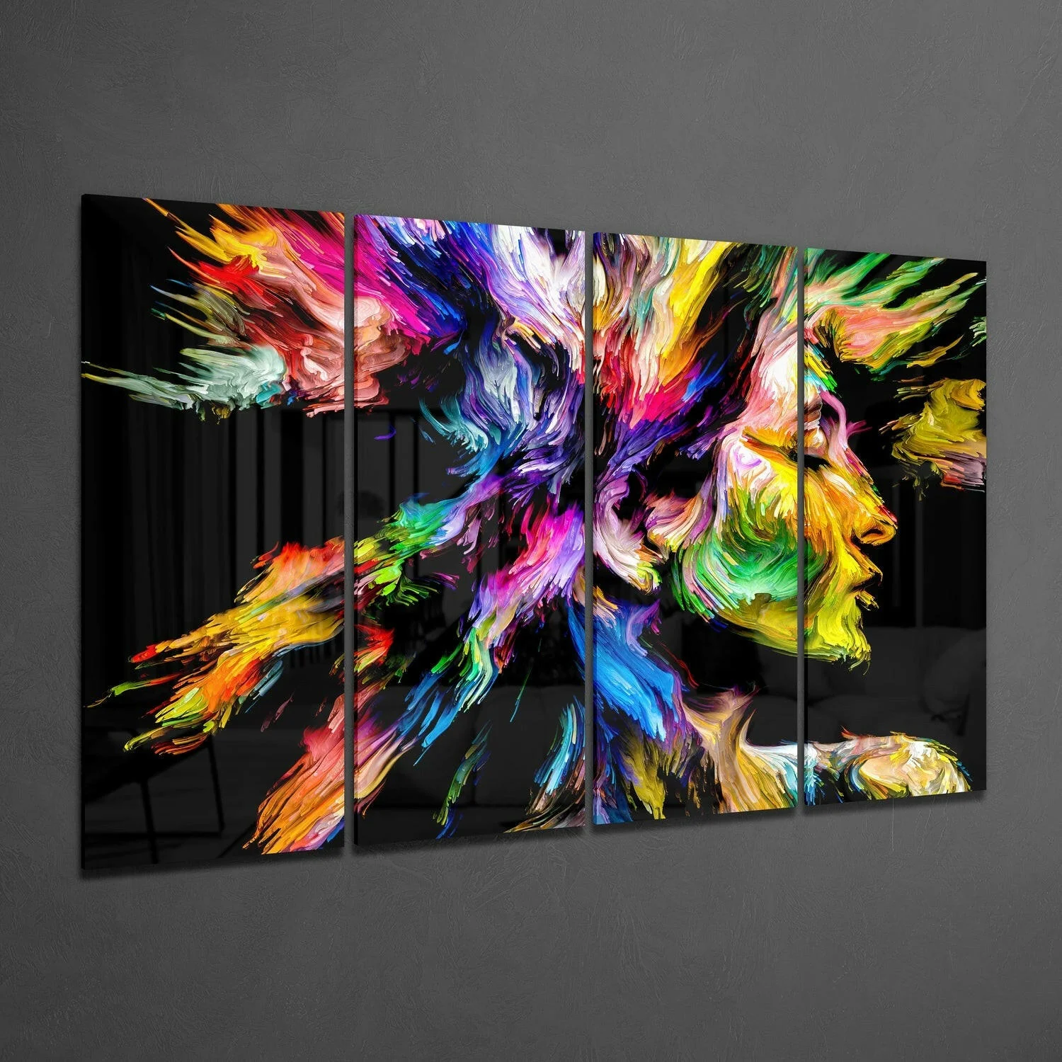 Feel the Music 4 Pieces Mega Glass Wall Art (59"x36") - Image 2