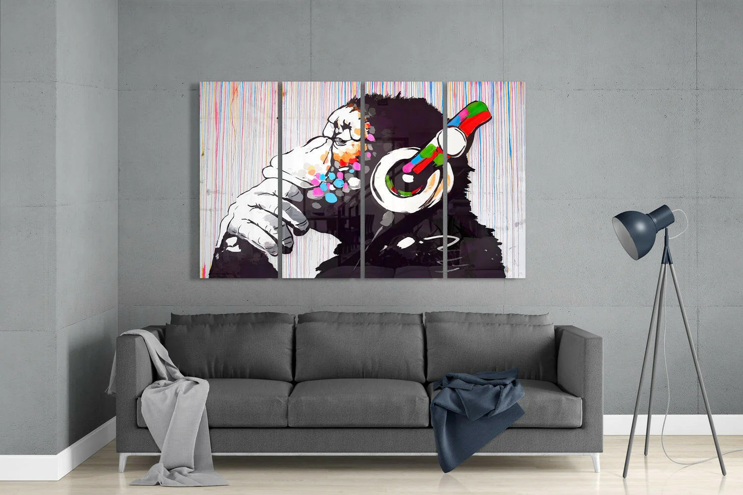 Feel the Music 4 Pieces Mega Glass Wall Art (59"x36") - Image 3