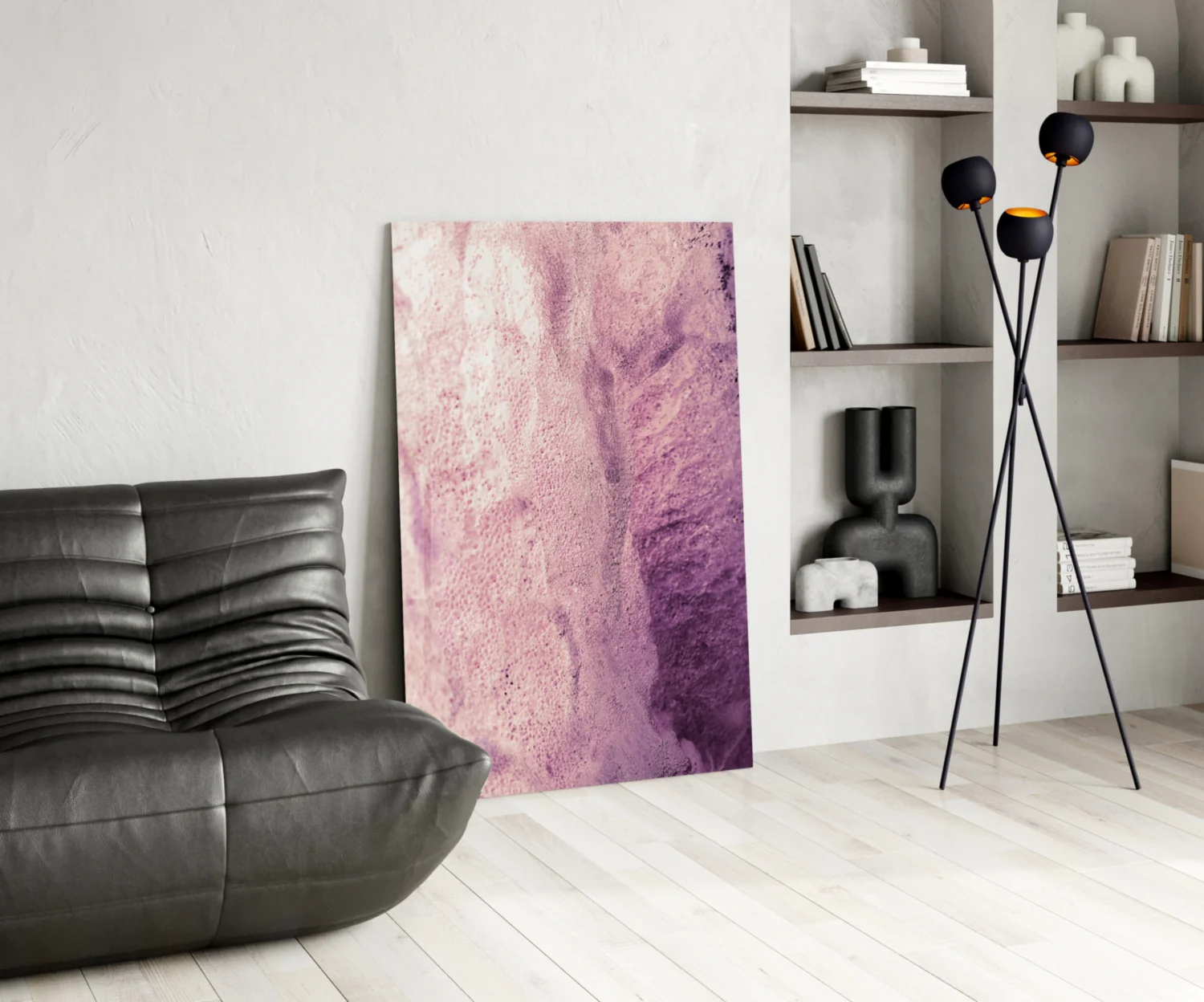 Pink Abstract Pattern Glass Wall Art - Image 5