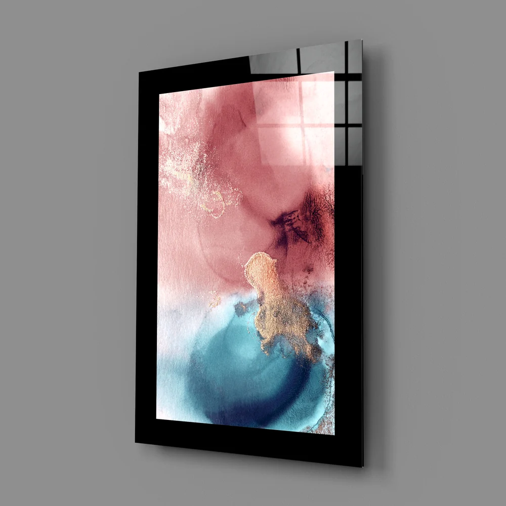 Pink and Blue Glass Wall Art - Image 2