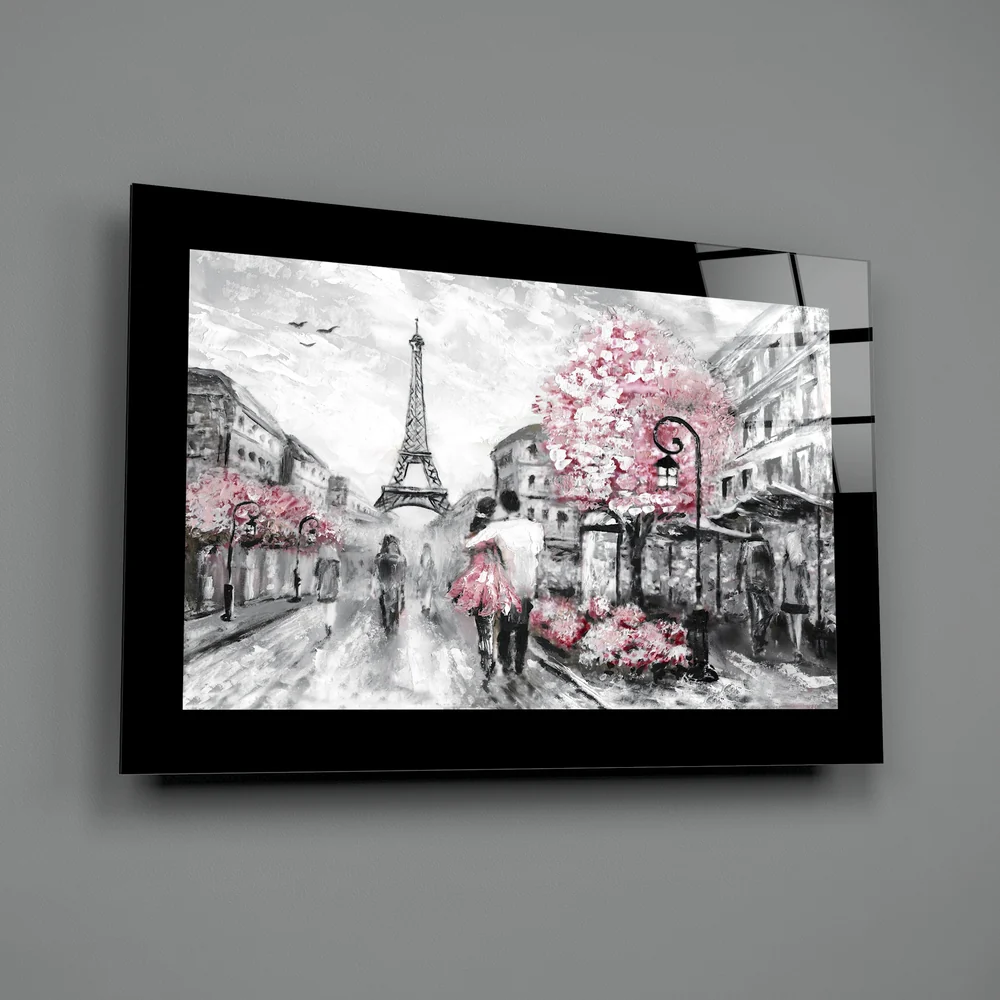 Pink and Paris Glass Wall Art - Image 2