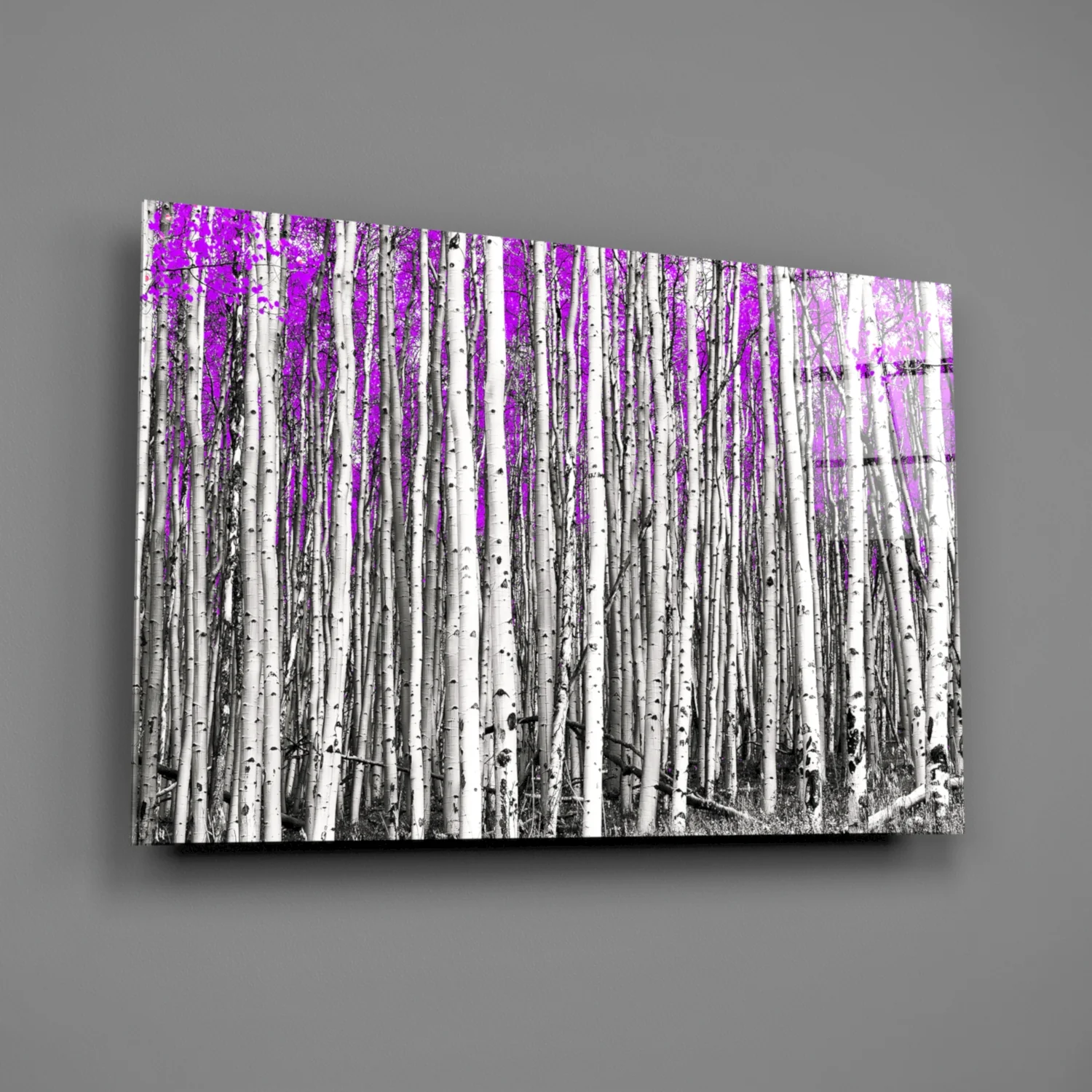 Pink Forest Glass Wall Art - Image 2