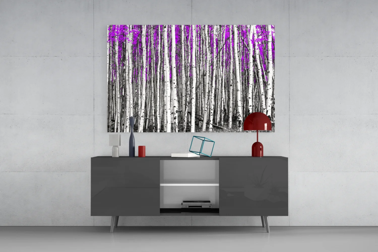 Pink Forest Glass Wall Art - Image 8