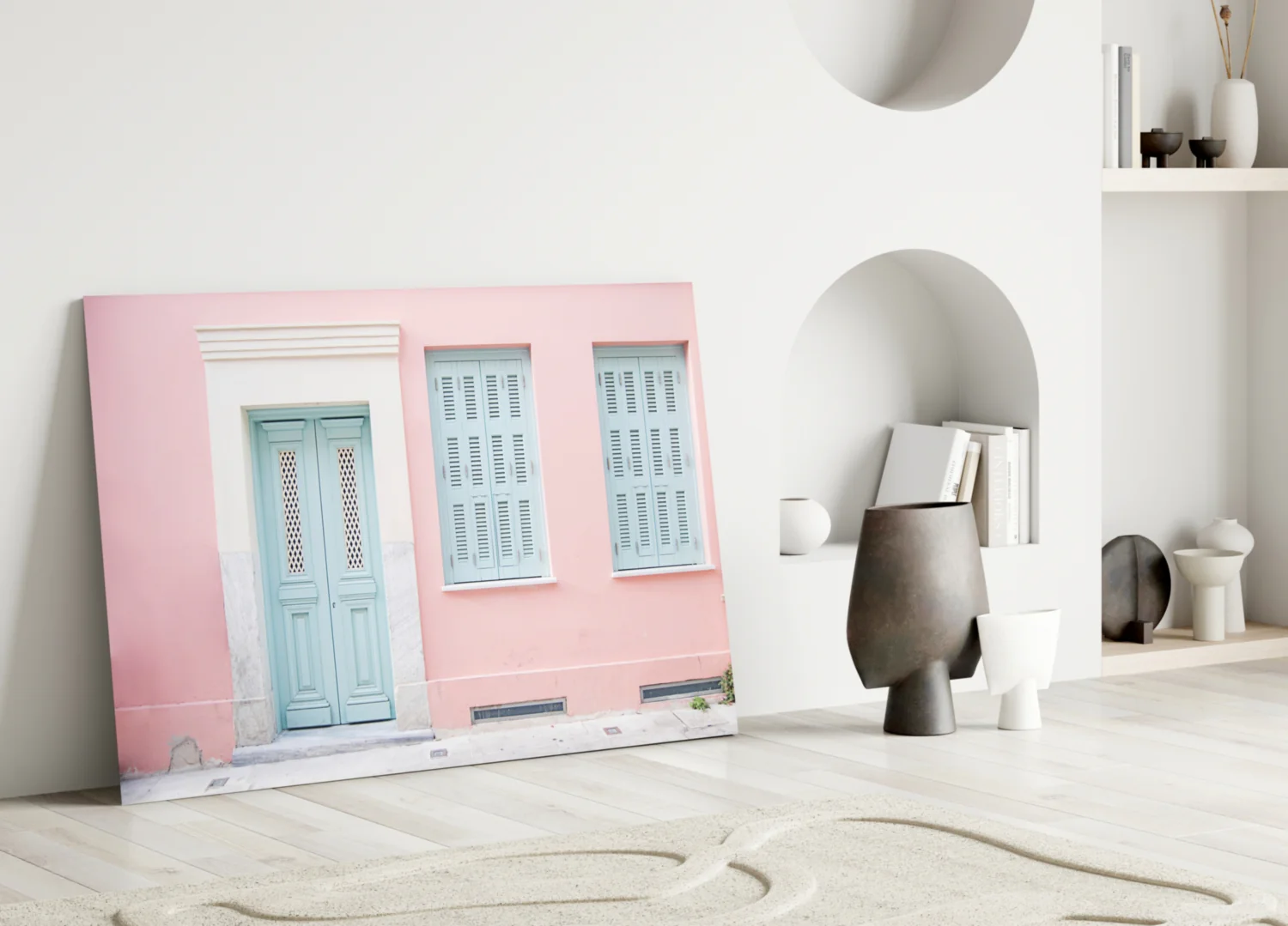 Pink House Glass Wall Art - Image 3