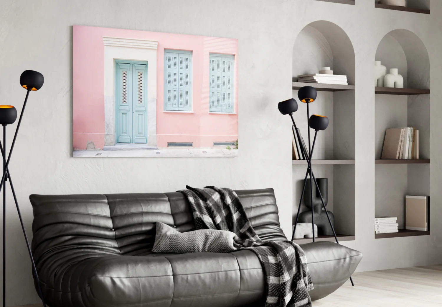 Pink House Glass Wall Art - Image 4
