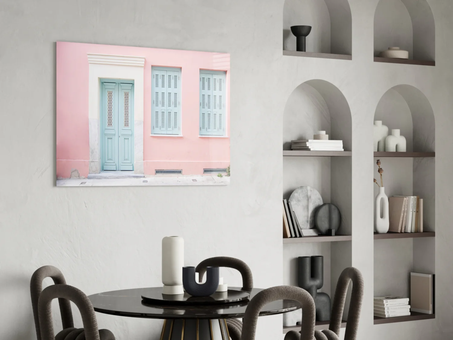Pink House Glass Wall Art - Image 5