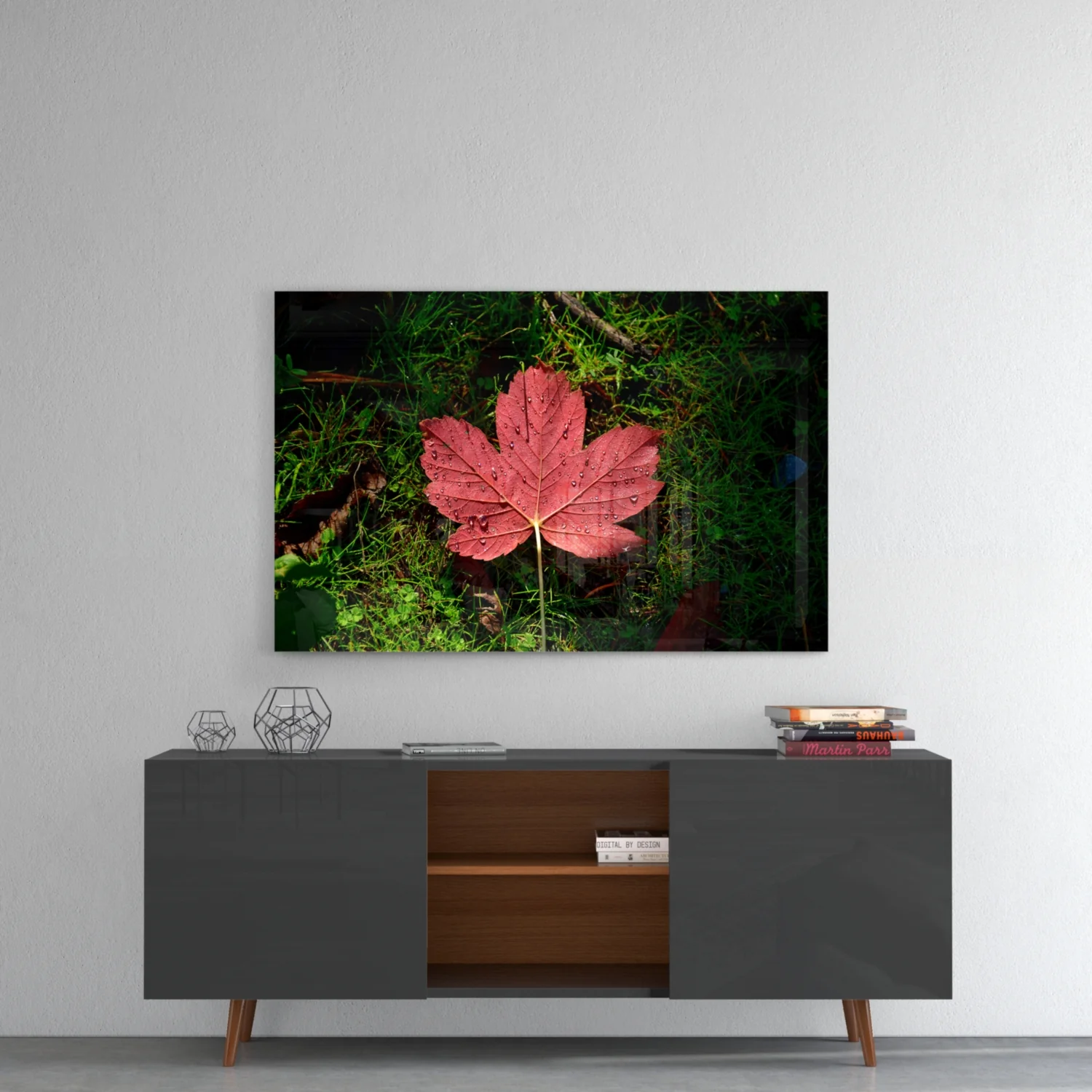 Pink Leaf Glass Wall Art - Image 8