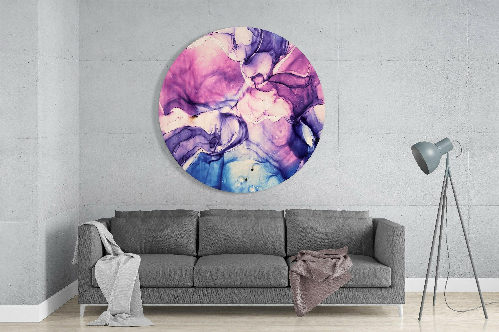 Pink Marble Glass Wall Art - Image 2