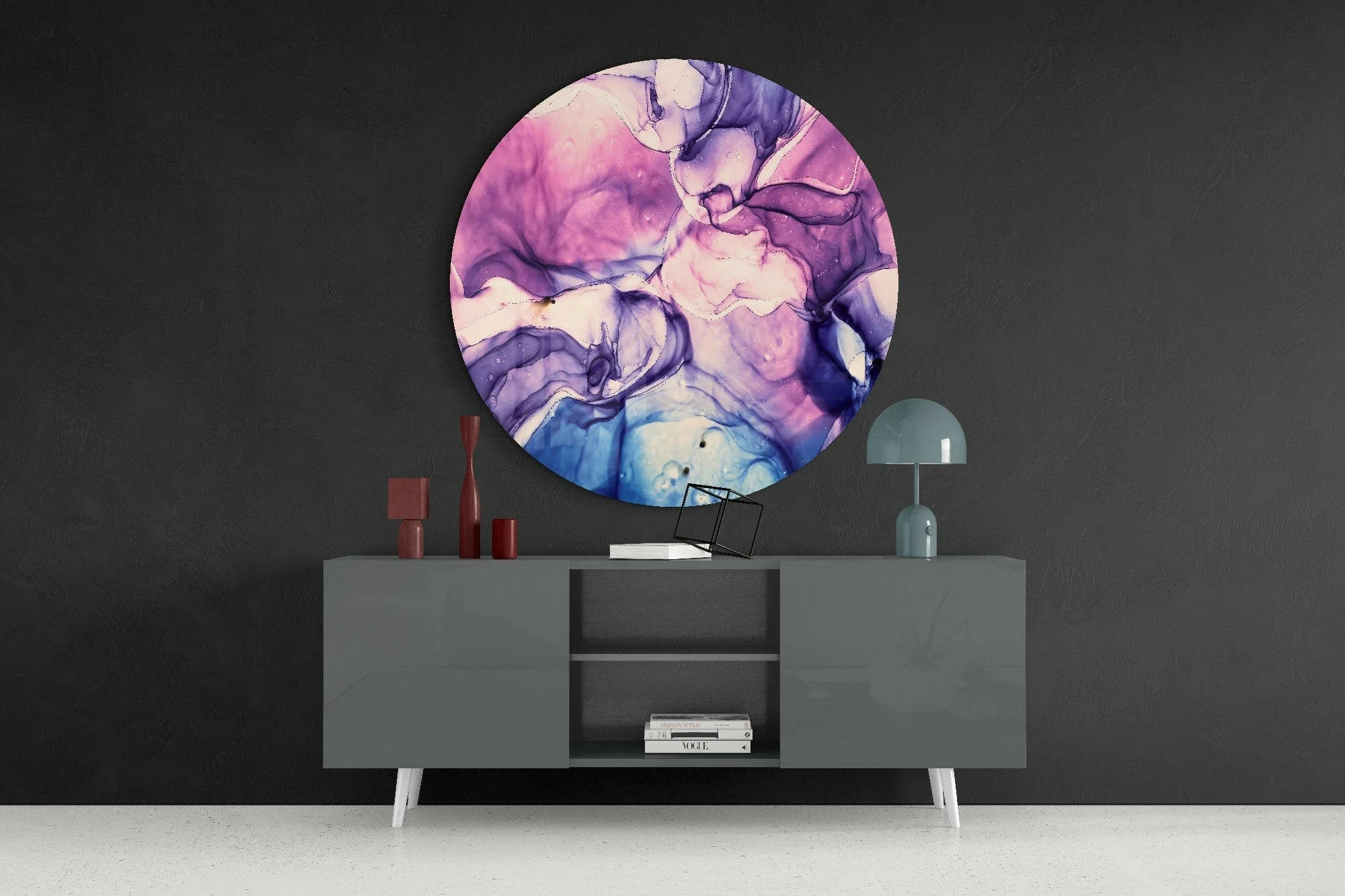 Pink Marble Glass Wall Art - Image 4