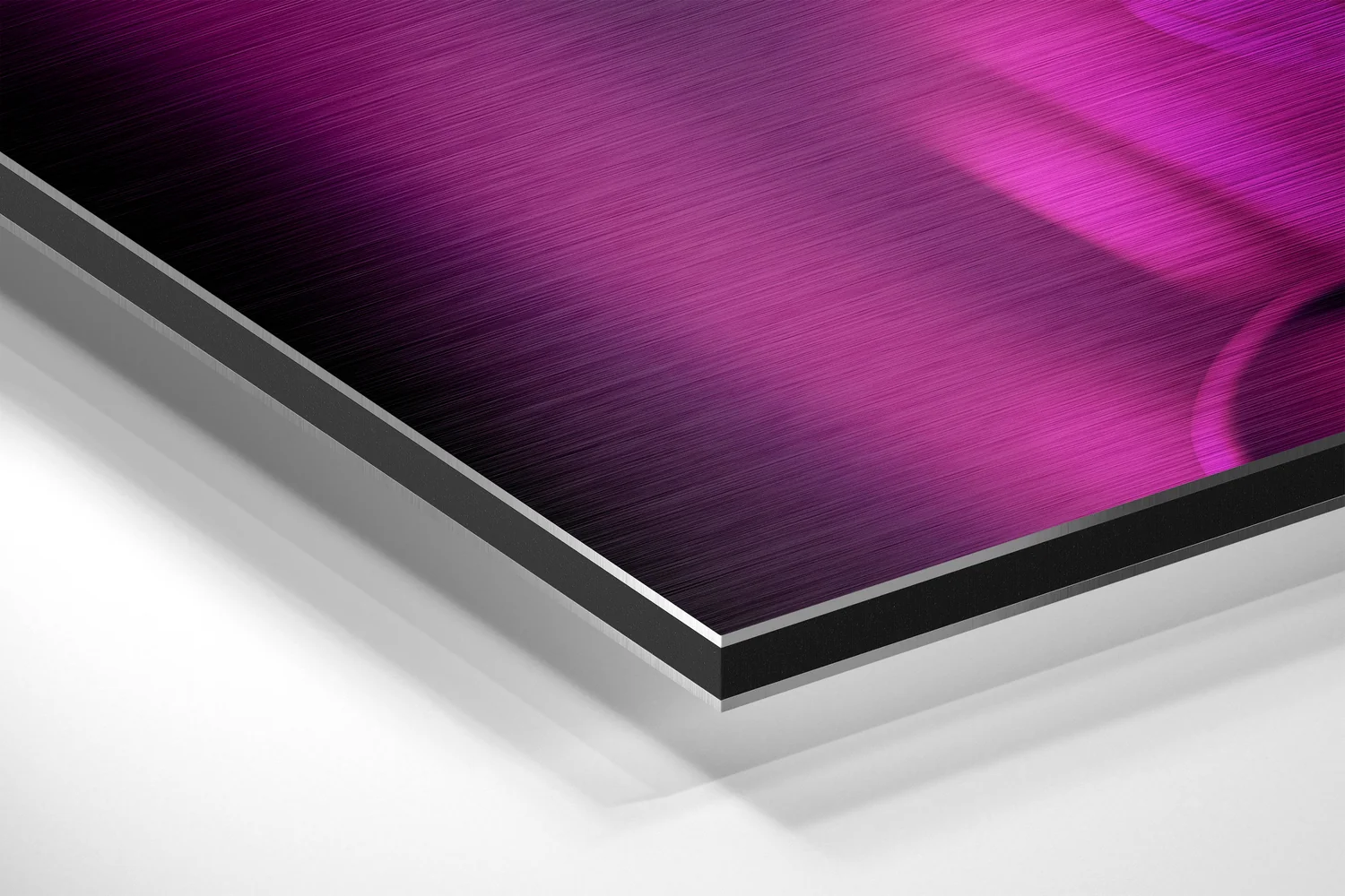 Pink Neon Monochrome Blonde Brushed Aluminum Dibond Wall Art - Image 2