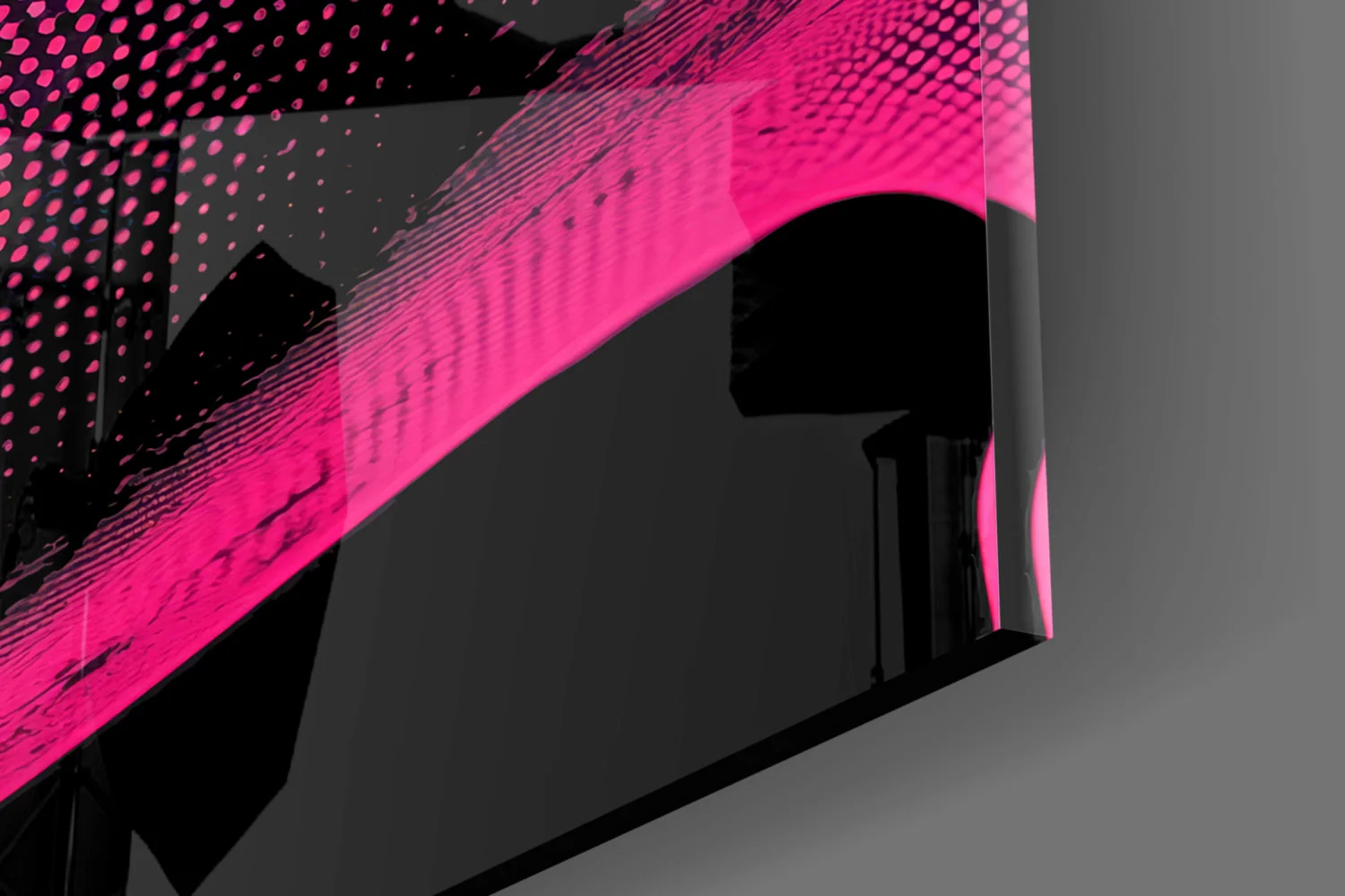Pink with Dots Glass Wall Art || Designer Collection - Image 7
