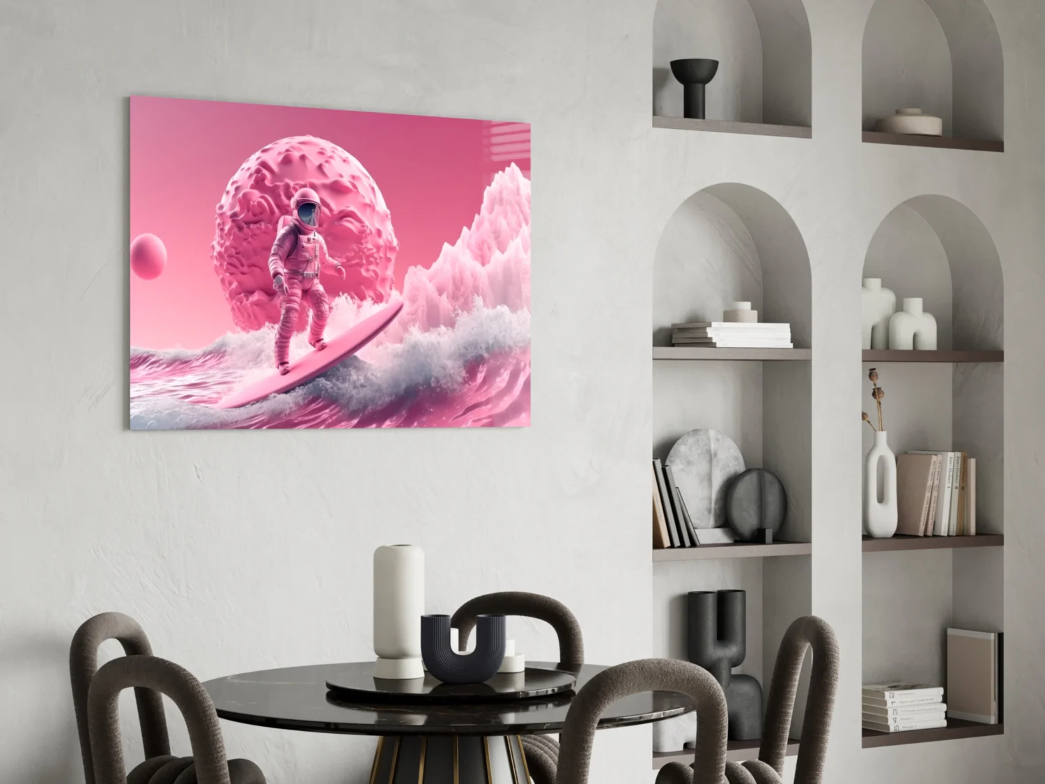 Pinky Space Glass Wall Art || Designer Collection - Image 5