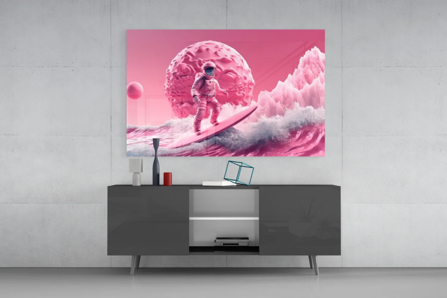 Pinky Space Glass Wall Art || Designer Collection - Image 8
