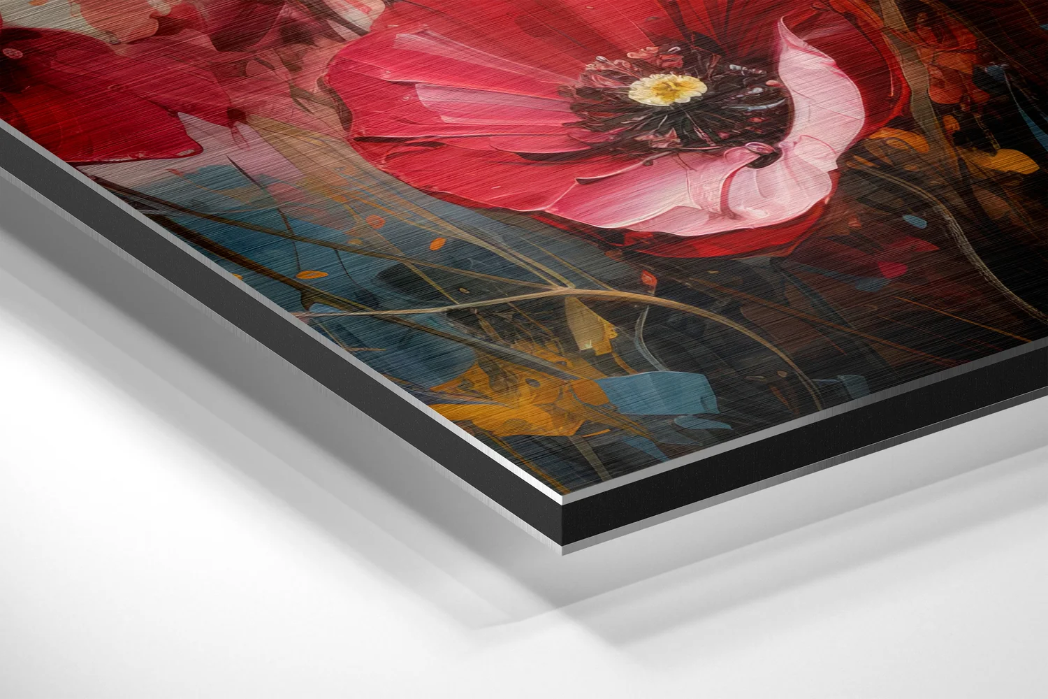 Poppies Brushed Aluminum Dibond Wall Art - Image 2