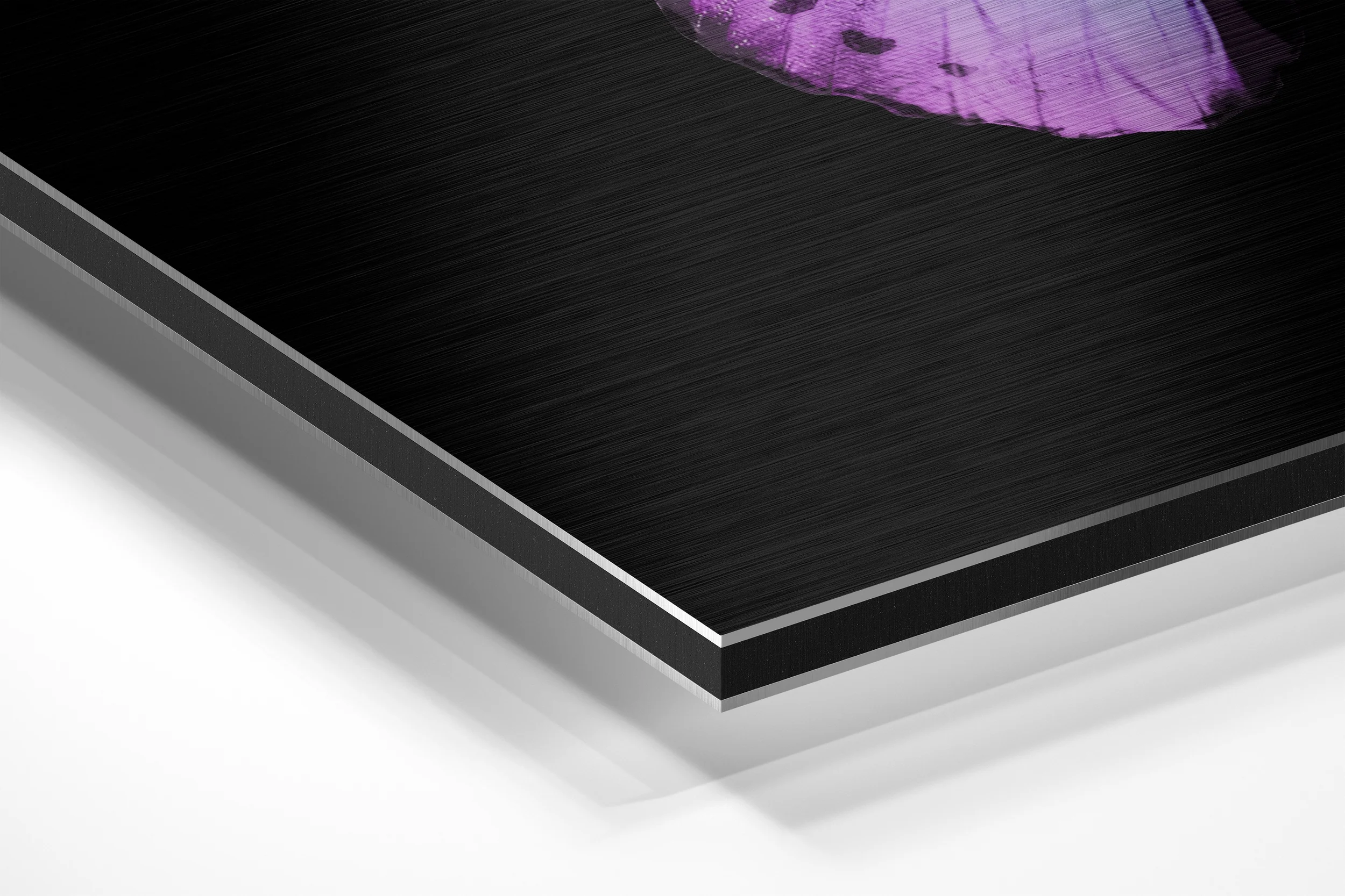 Purple Blue Butterfly Brushed Aluminium Dibond Wall Art - Image 2