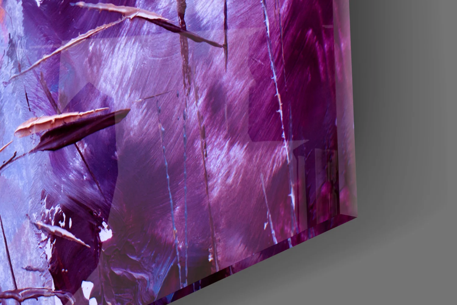 Purple Lavender Wildflower Glass Wall Art - Image 7