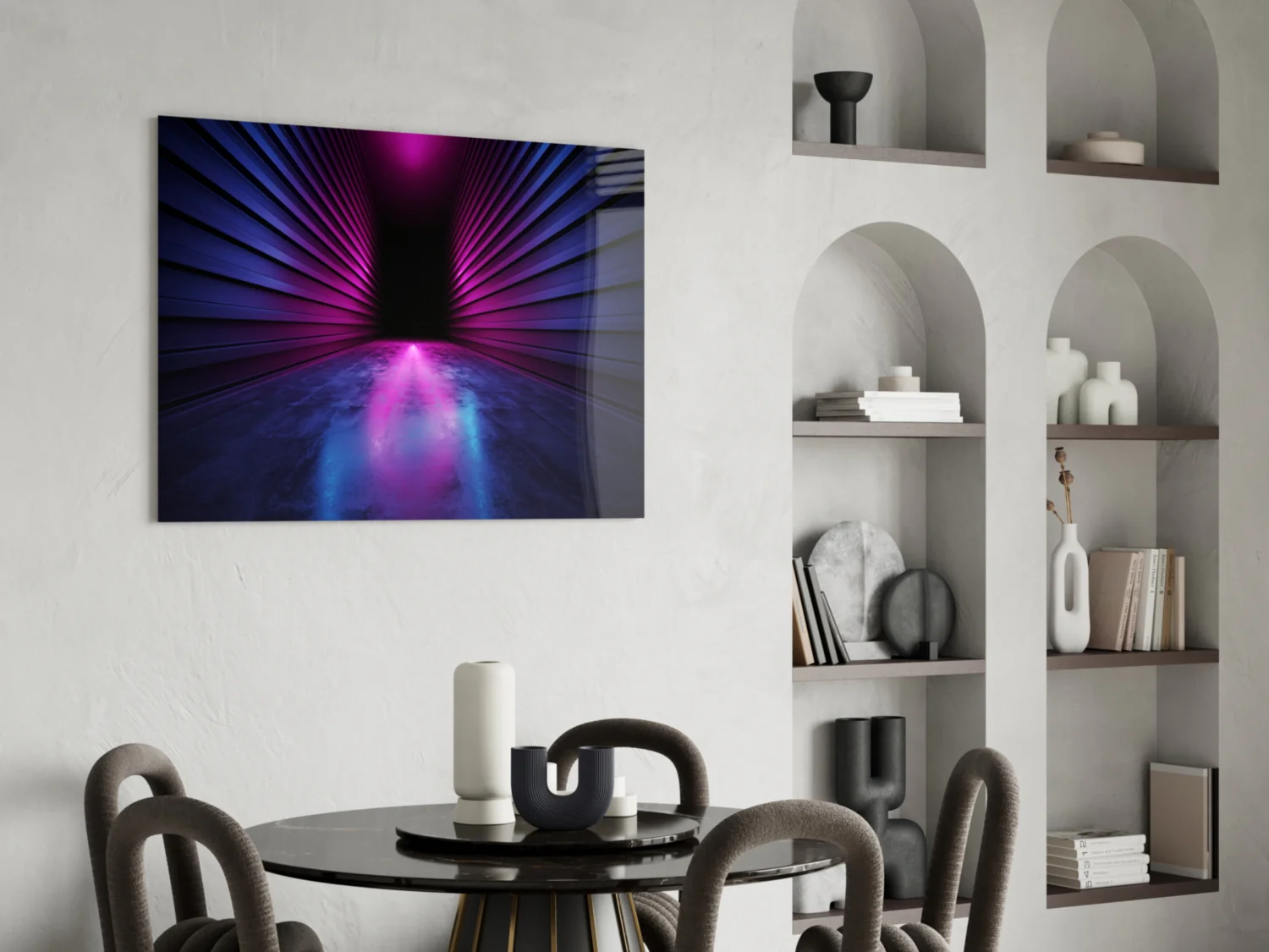 Purple Radial Light Tunnel Glass Wall Art - Image 5