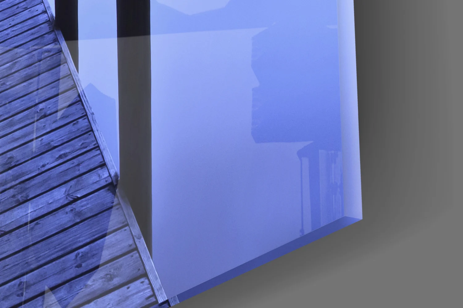Purple Twilight Mountain Jetty Glass Wall Art - Image 8