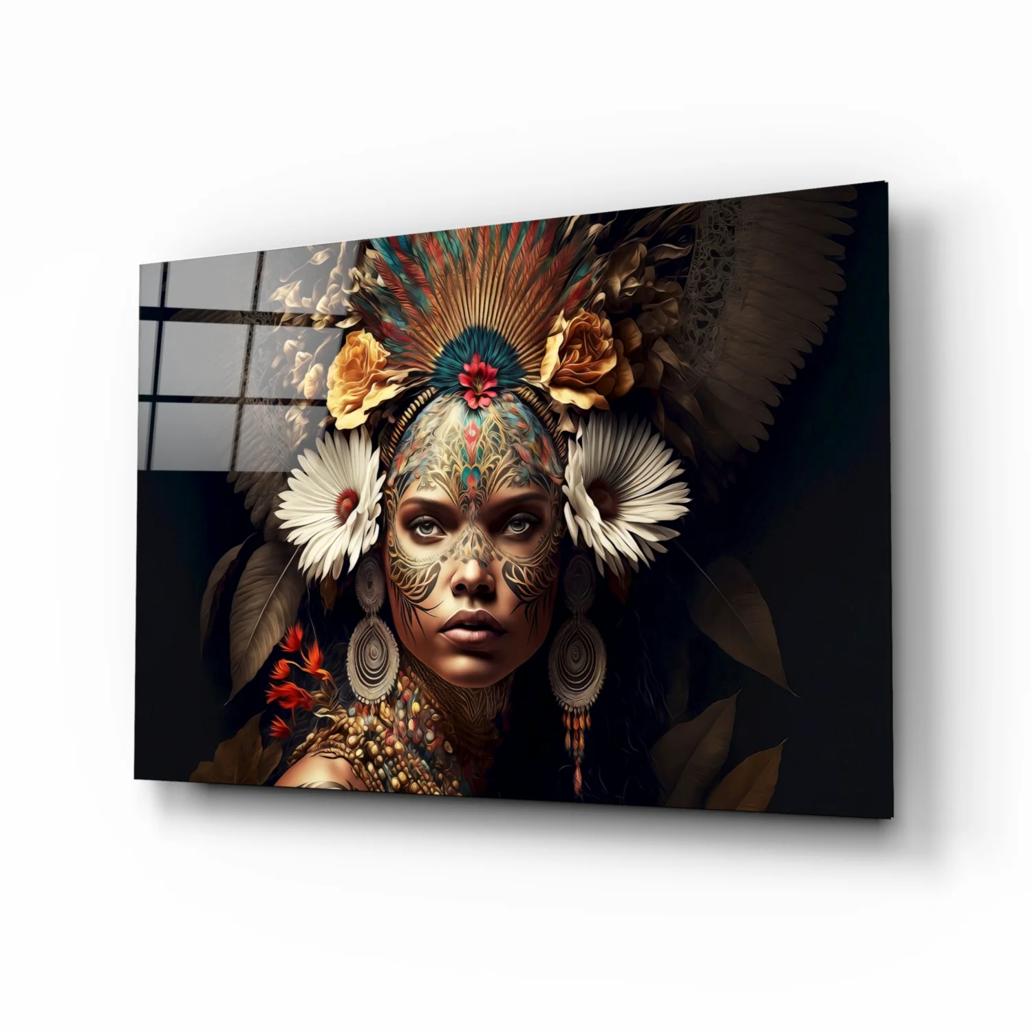 Queen of Flowers Glass Wall Art  || Designer Collection - Image 2