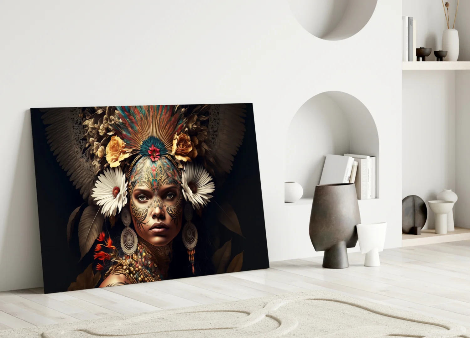 Queen of Flowers Glass Wall Art  || Designer Collection - Image 4