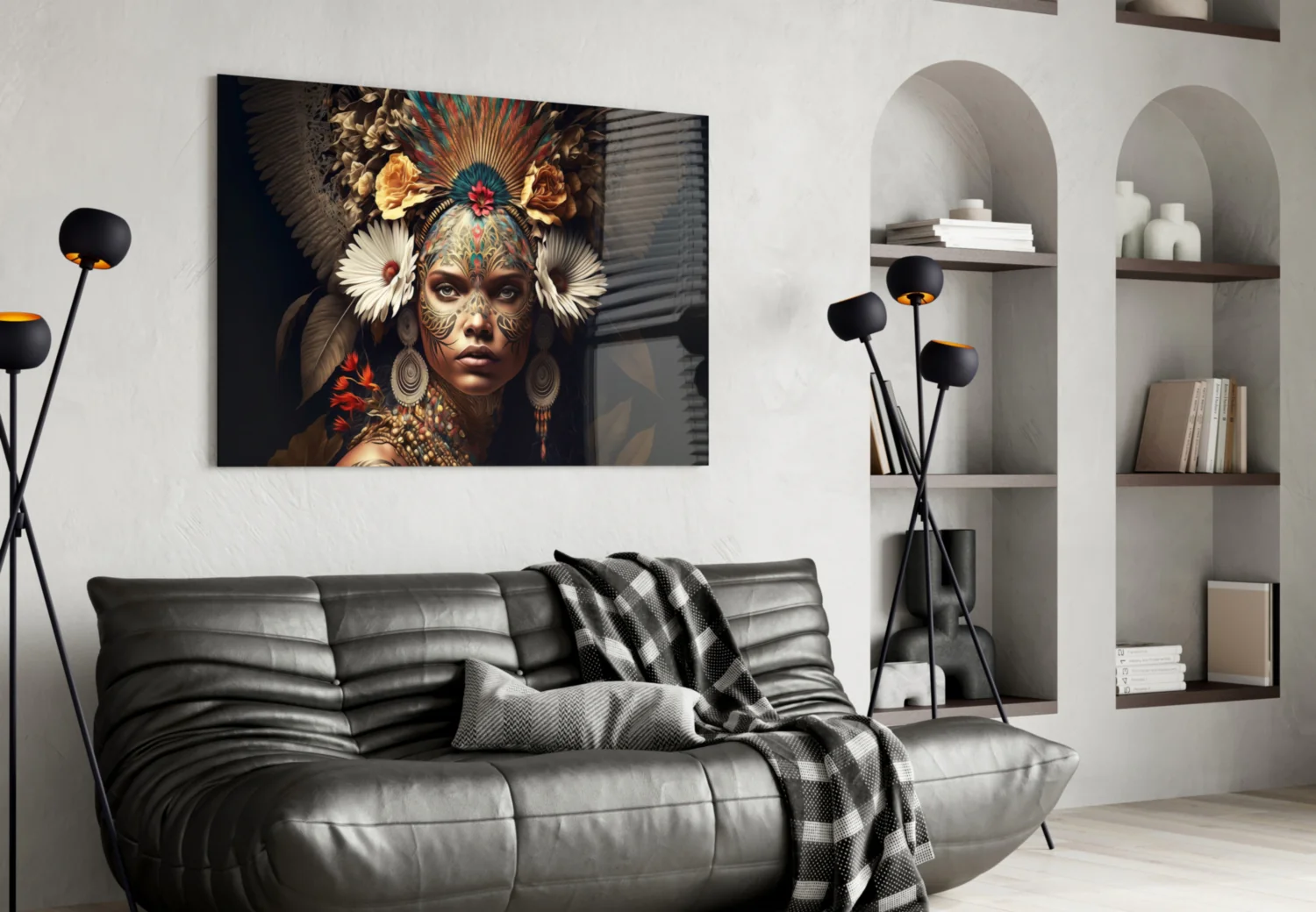 Queen of Flowers Glass Wall Art  || Designer Collection - Image 5