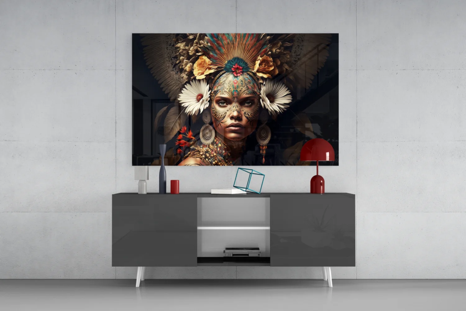 Queen of Flowers Glass Wall Art  || Designer Collection - Image 9