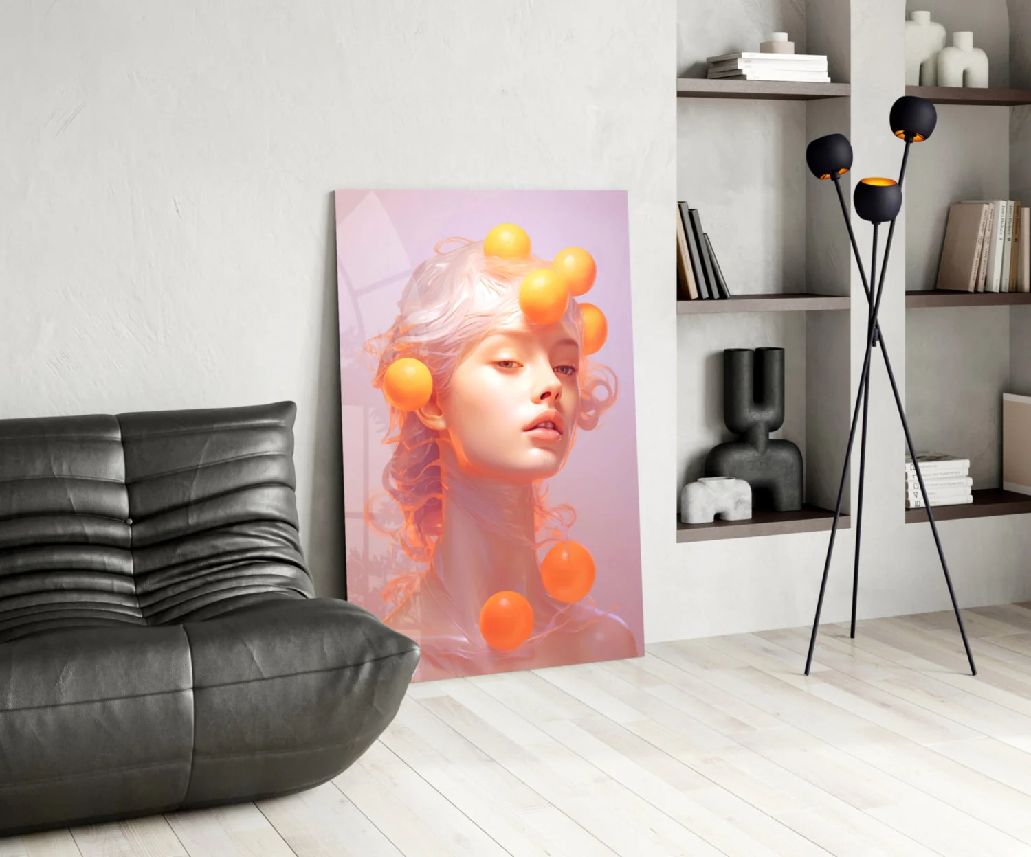 Queen of Orange Glass Wall Art || Designer Collection - Image 5