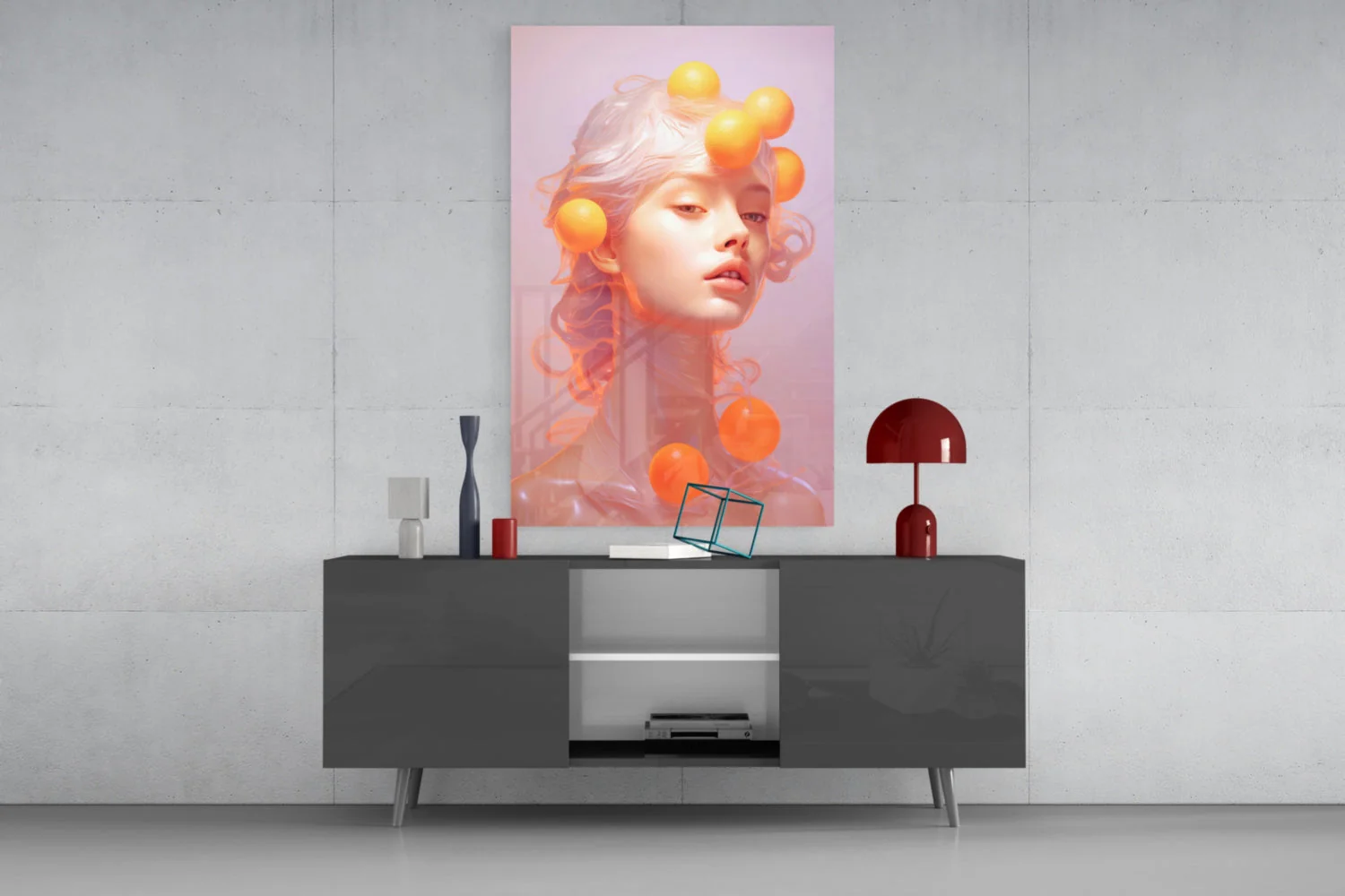 Queen of Orange Glass Wall Art || Designer Collection - Image 8