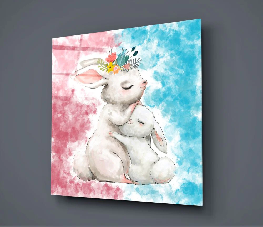 Rabbit Glass Wall Art - Image 2