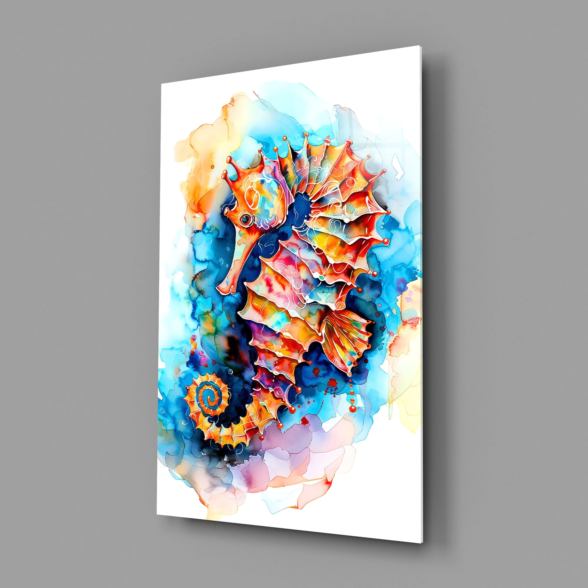 Radiant Ocean Spirit Glass Wall Art - Image 2