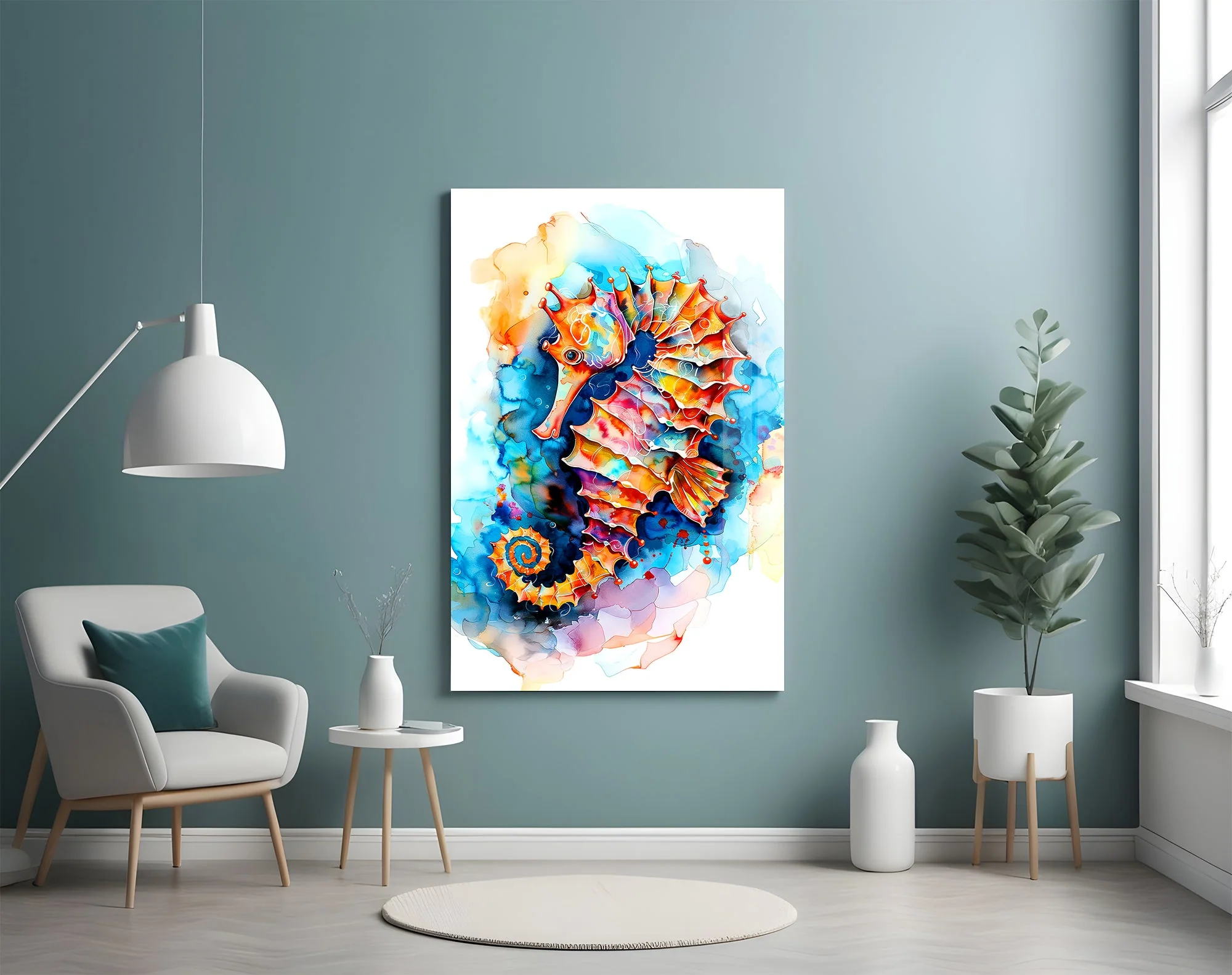 Radiant Ocean Spirit Glass Wall Art - Image 4