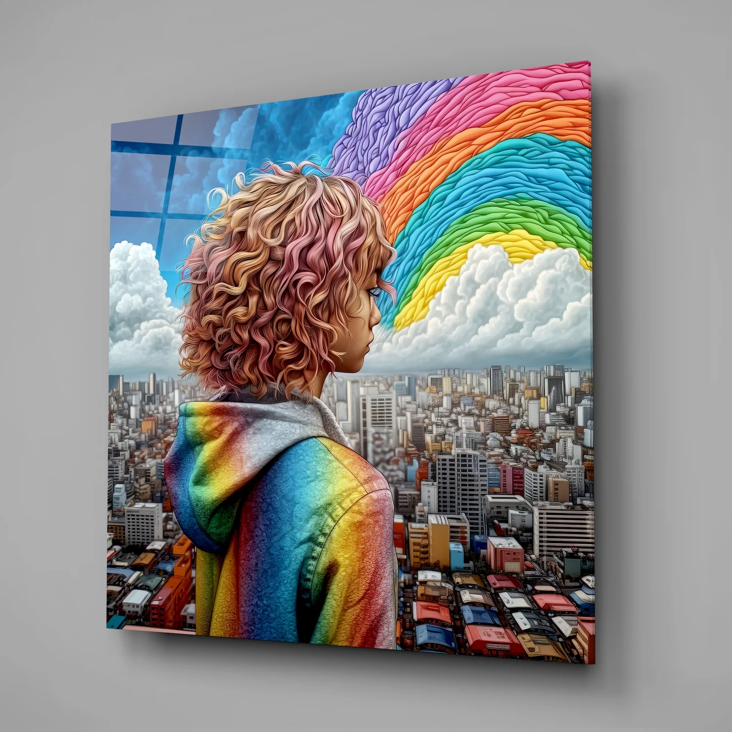 Rainbow Dreams Glass Wall Art - Image 2