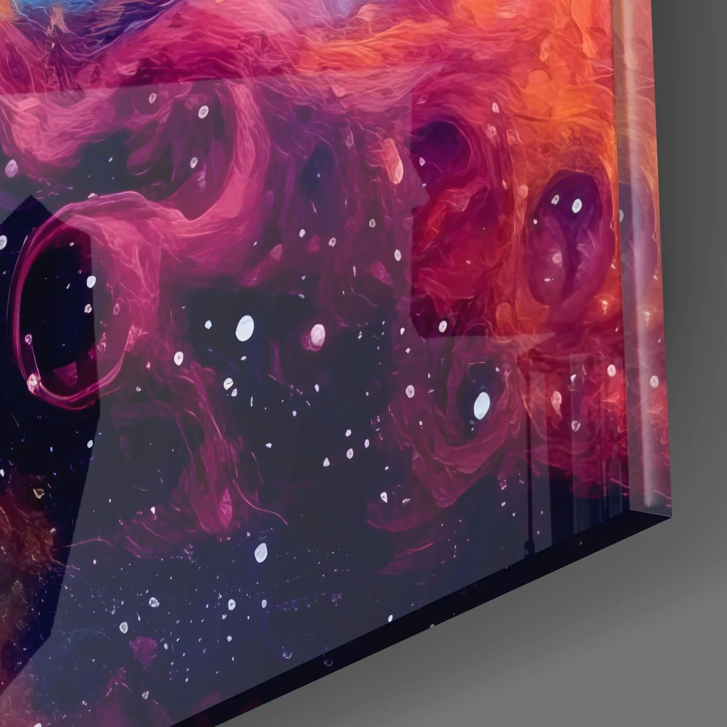 Rainbow Nebula Cosmos Glass Wall Art - Image 3