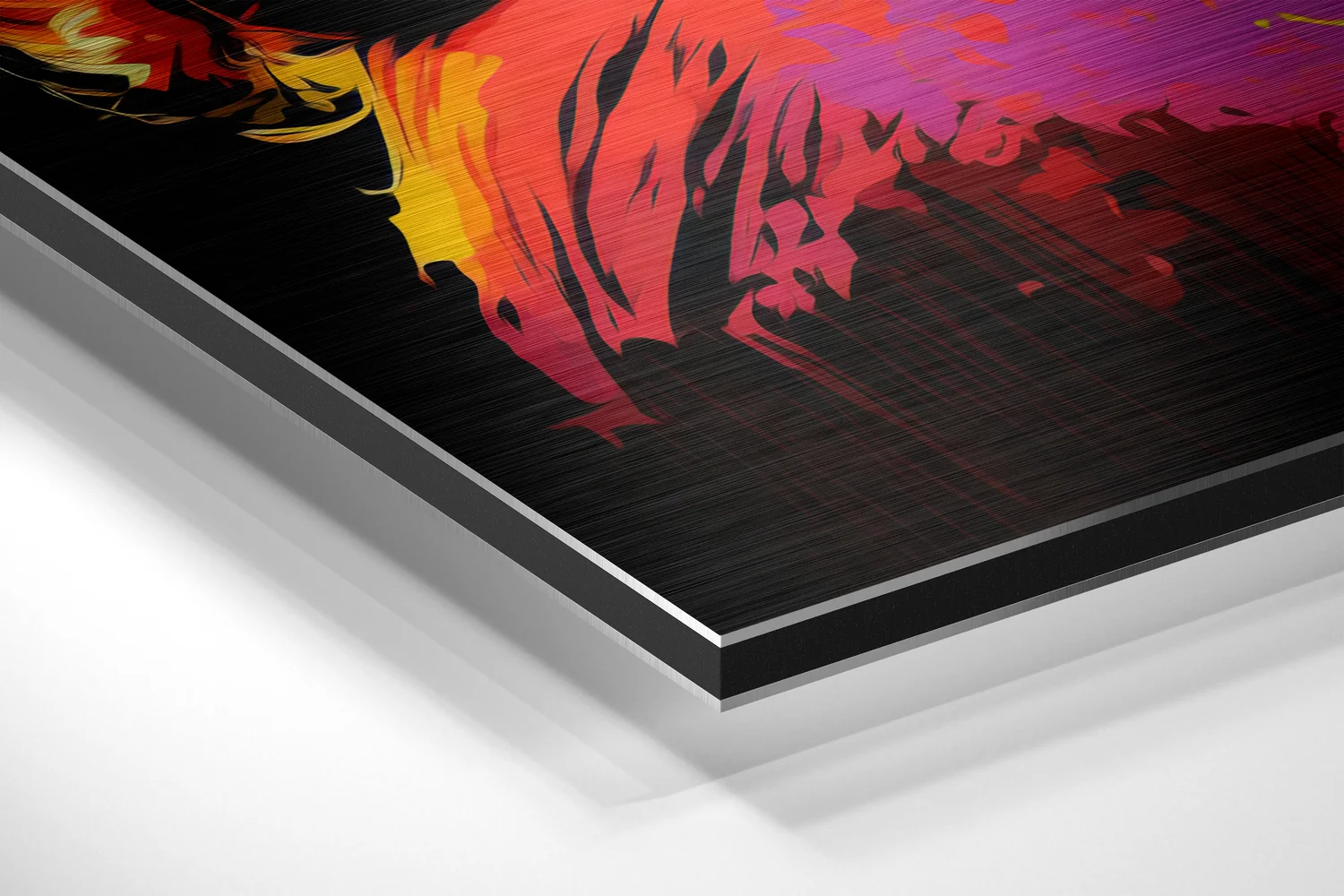 Rainbow Neon Pop Blonde Brushed Aluminum Dibond Wall Art - Image 2