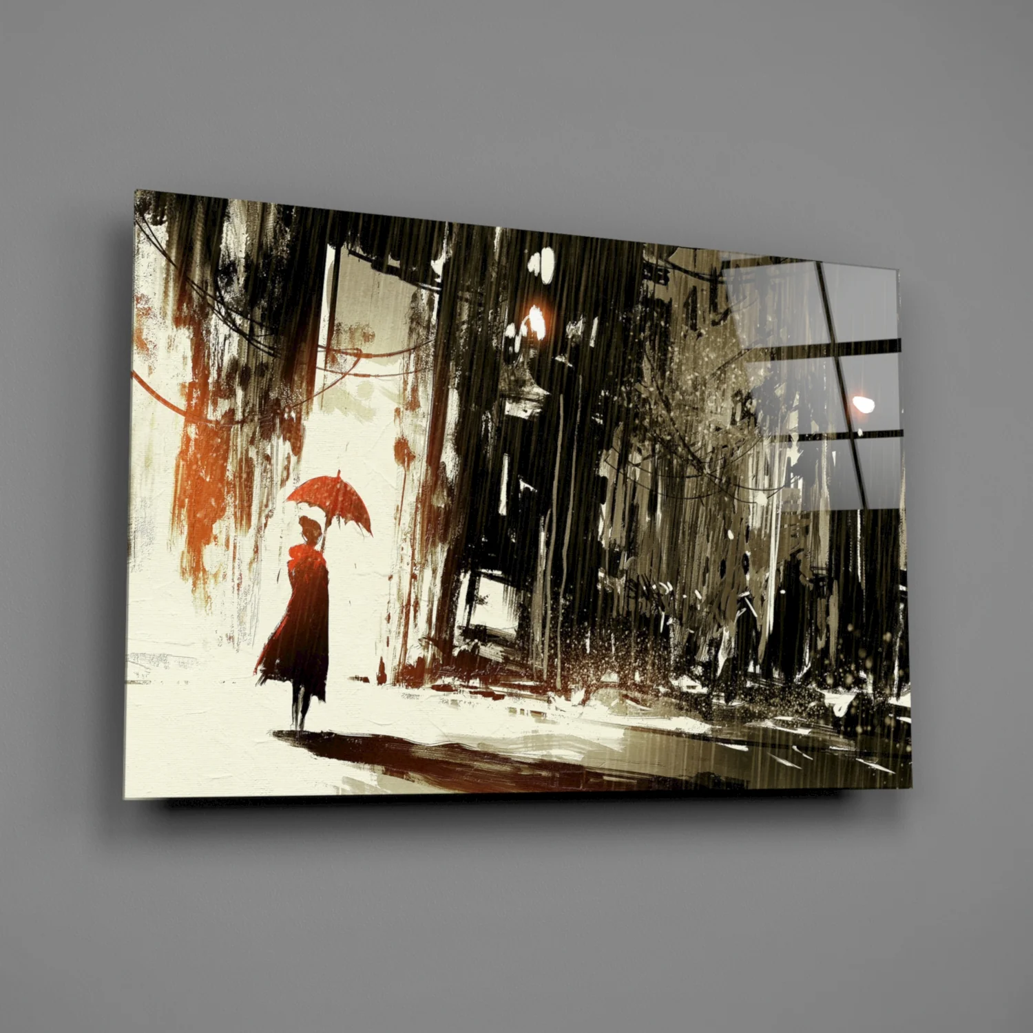 Rainy City Glass Wall Art - Image 2