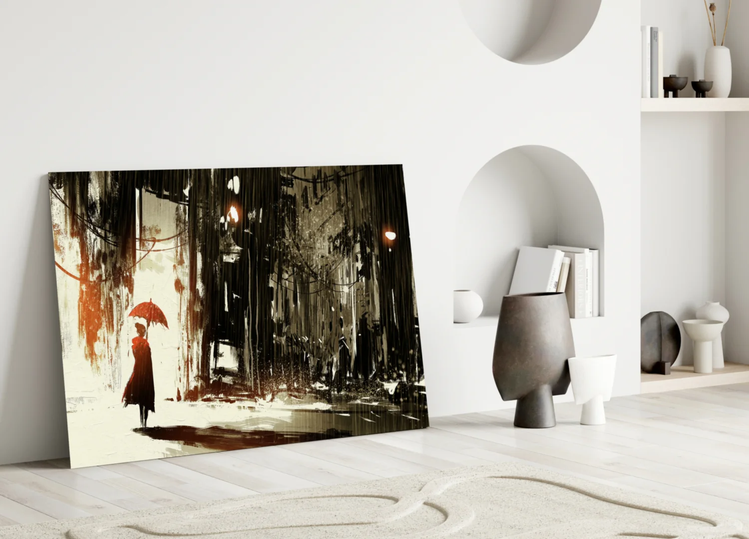 Rainy City Glass Wall Art - Image 3