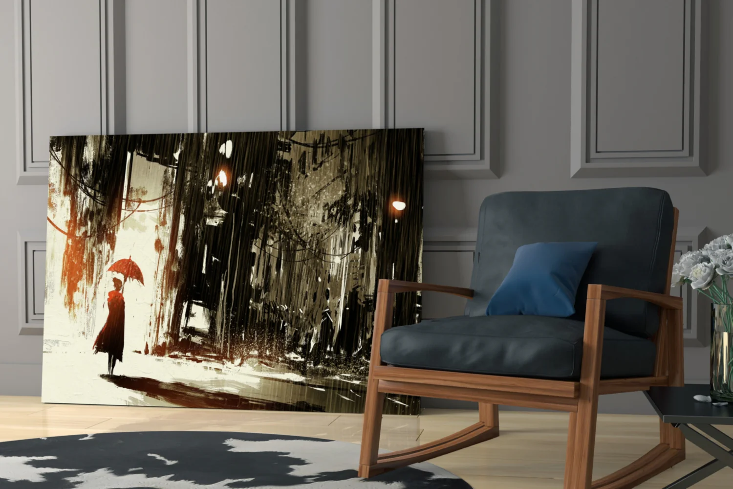 Rainy City Glass Wall Art - Image 6