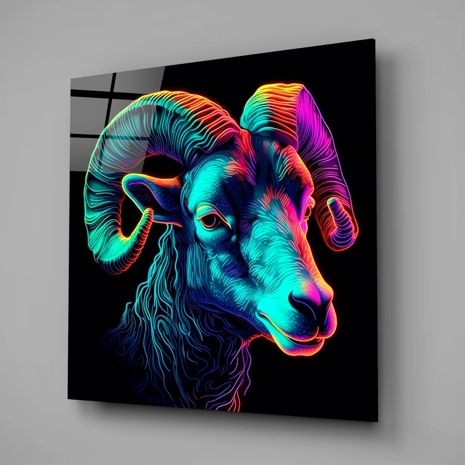 Ram Glass Wall Art - Image 2