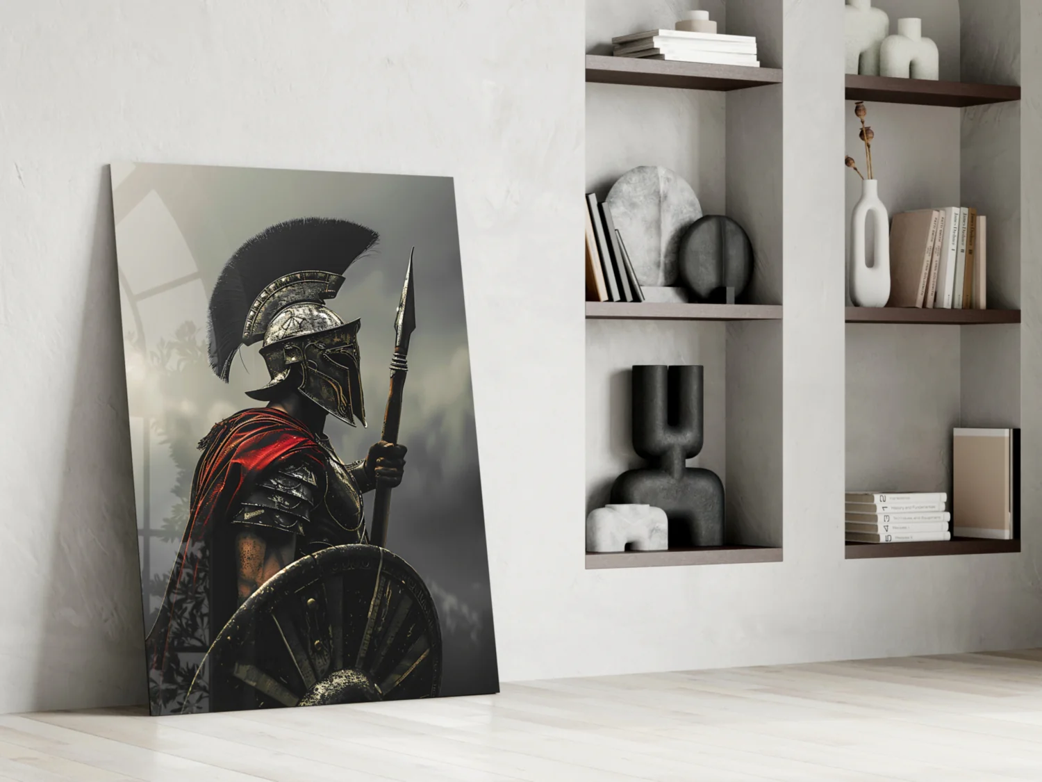 Realistic Spartan Warrior Glass Wall Art - Image 7