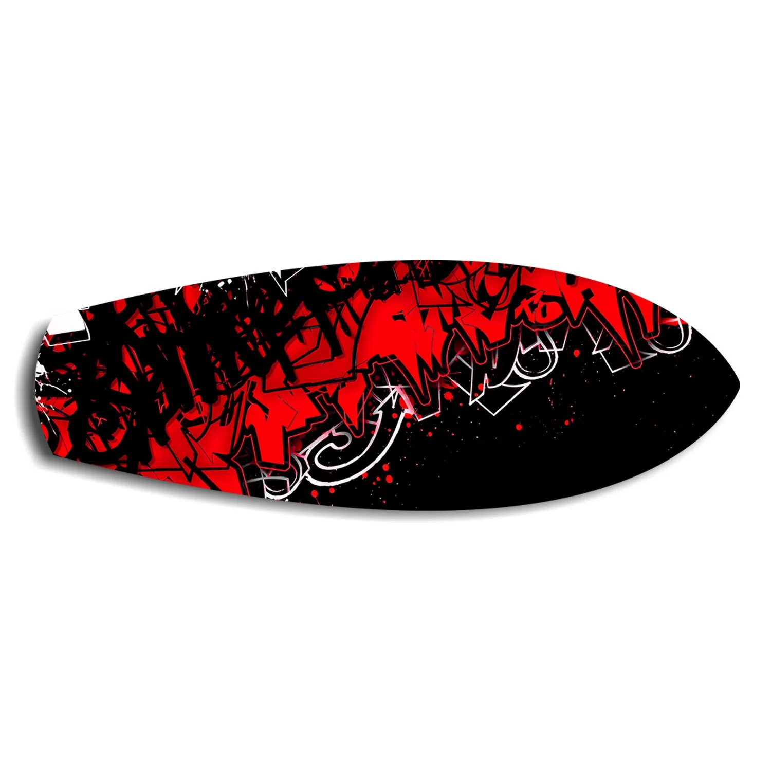 Red and Black Street Graffiti Glass Wall Art