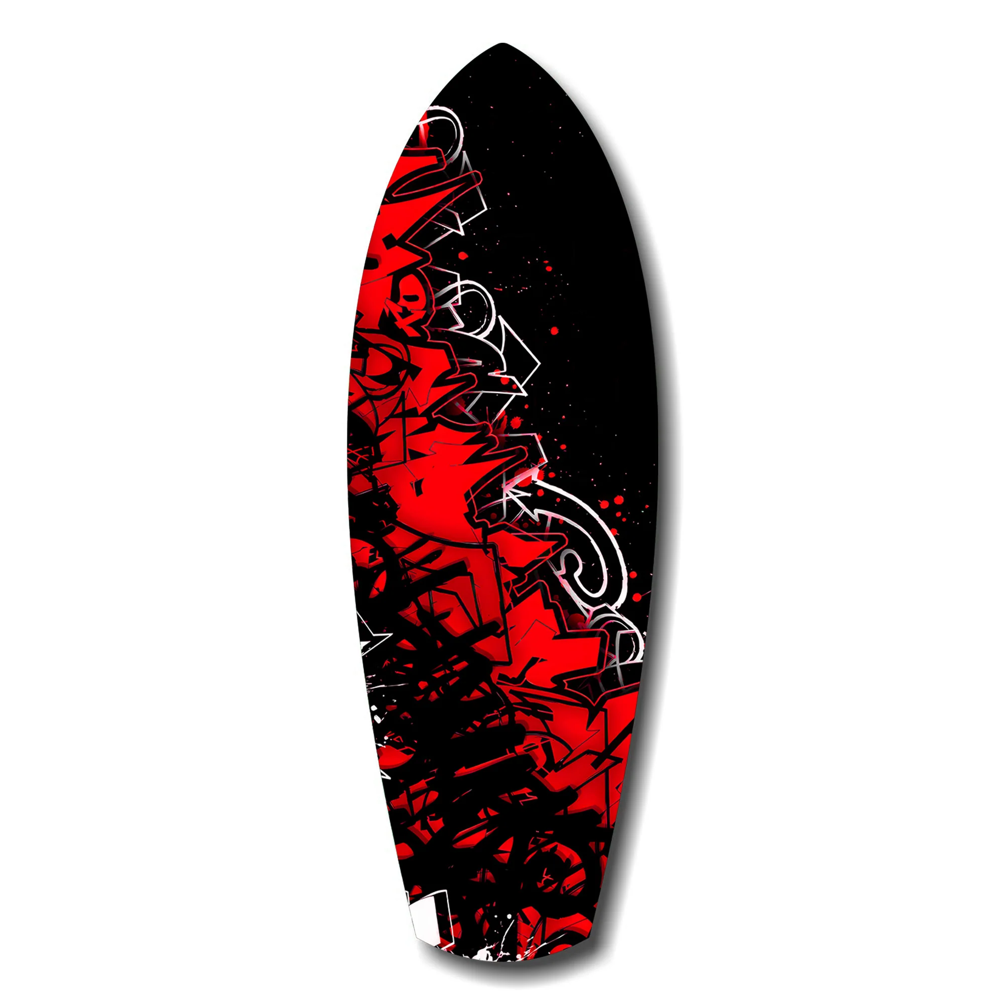 Red Black Graffiti Street Art Glass Wall Art - Image 7