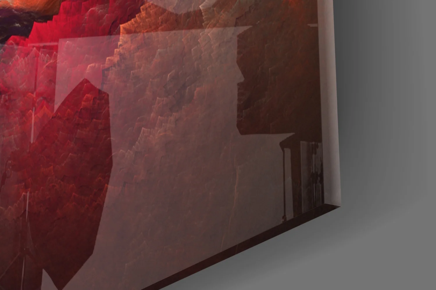 Red Chaos Glass Wall Art - Image 7