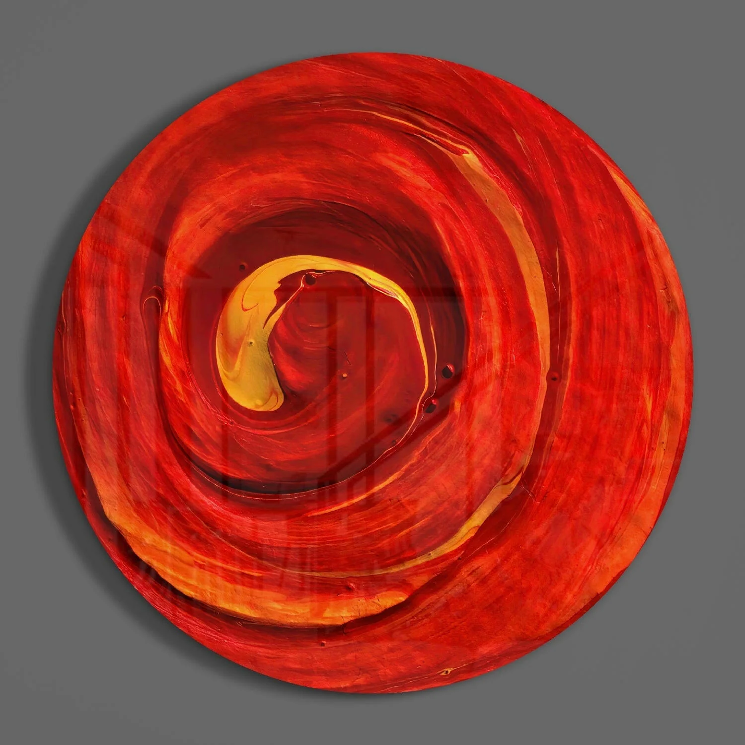 Red Cycle Glass Wall Art - Image 3
